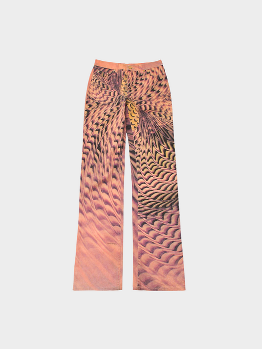 Roberto Cavalli SS 2001 Multicoloured Psychedelic Printed Pants