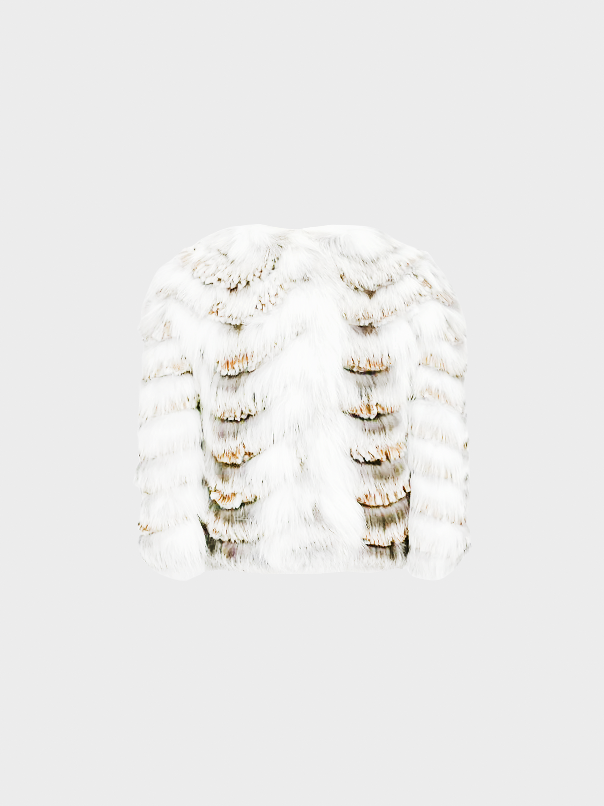Ermanno Scervino 2000s White Rabbit Fur Fringe Jacket