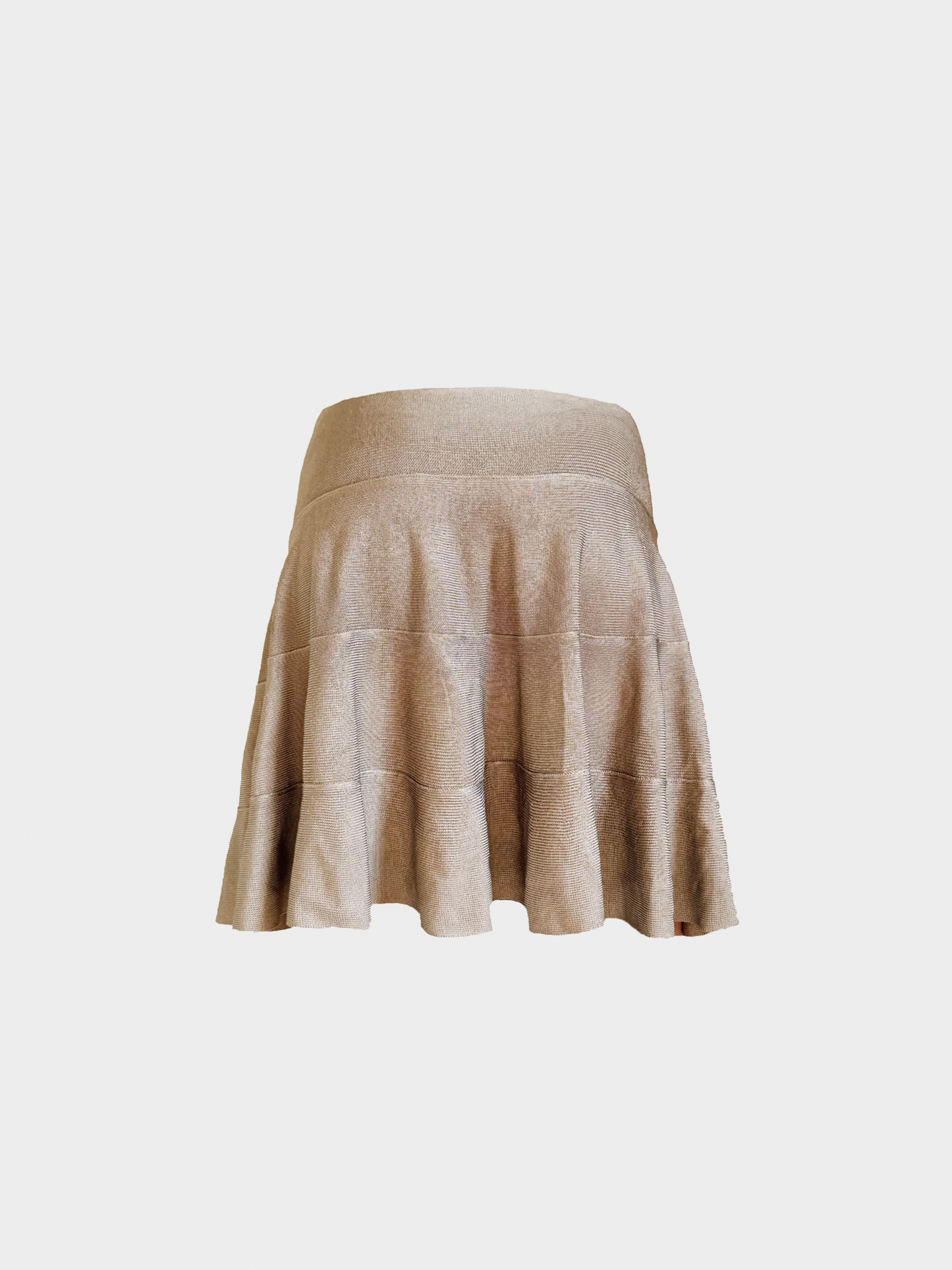 Plein Sud 2000s Brown Ruffled Knit Skirt