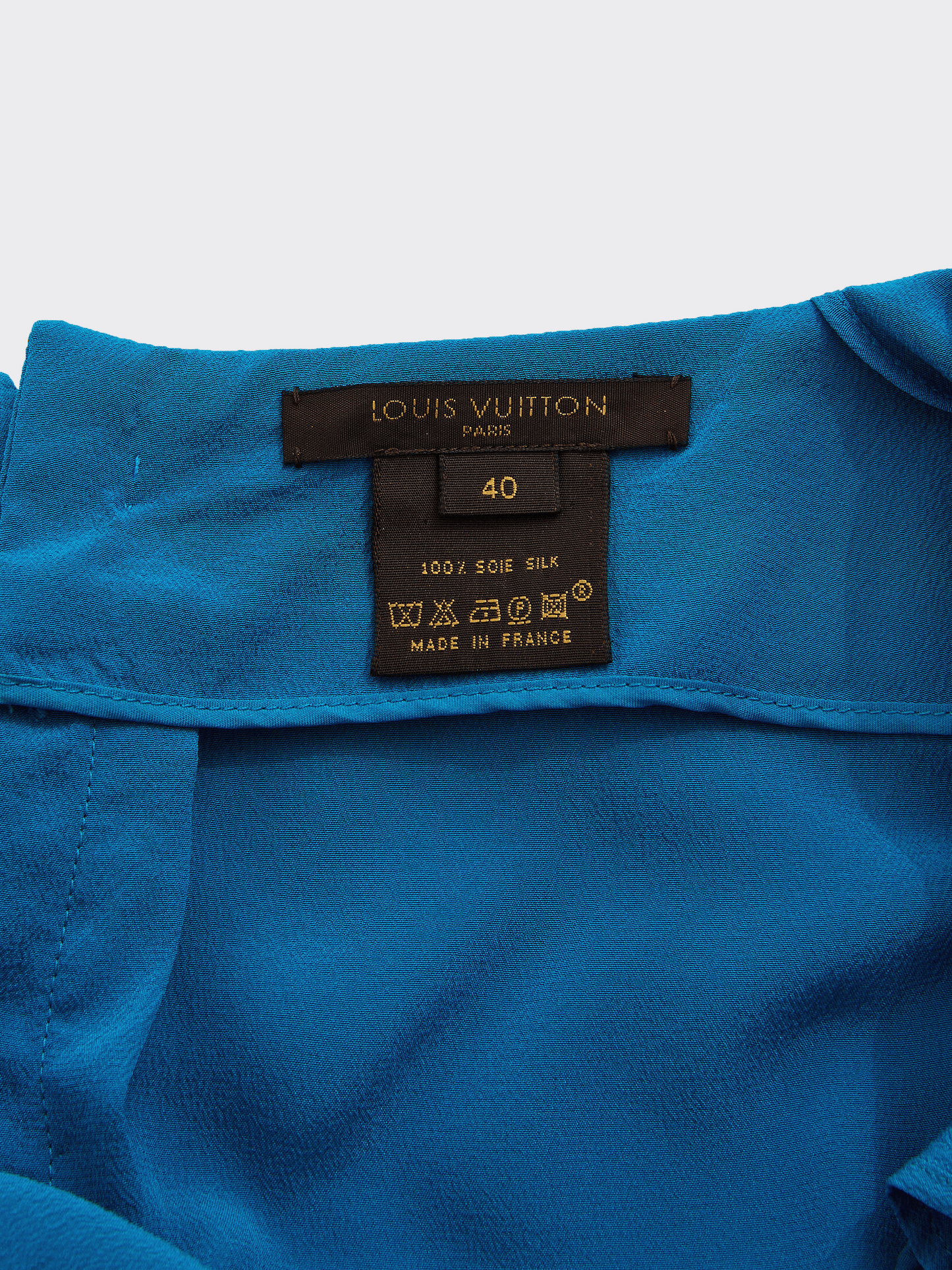 Louis Vuitton by Marc Jacobs SS 2004 Blue Cut Out Mini Silky Dress