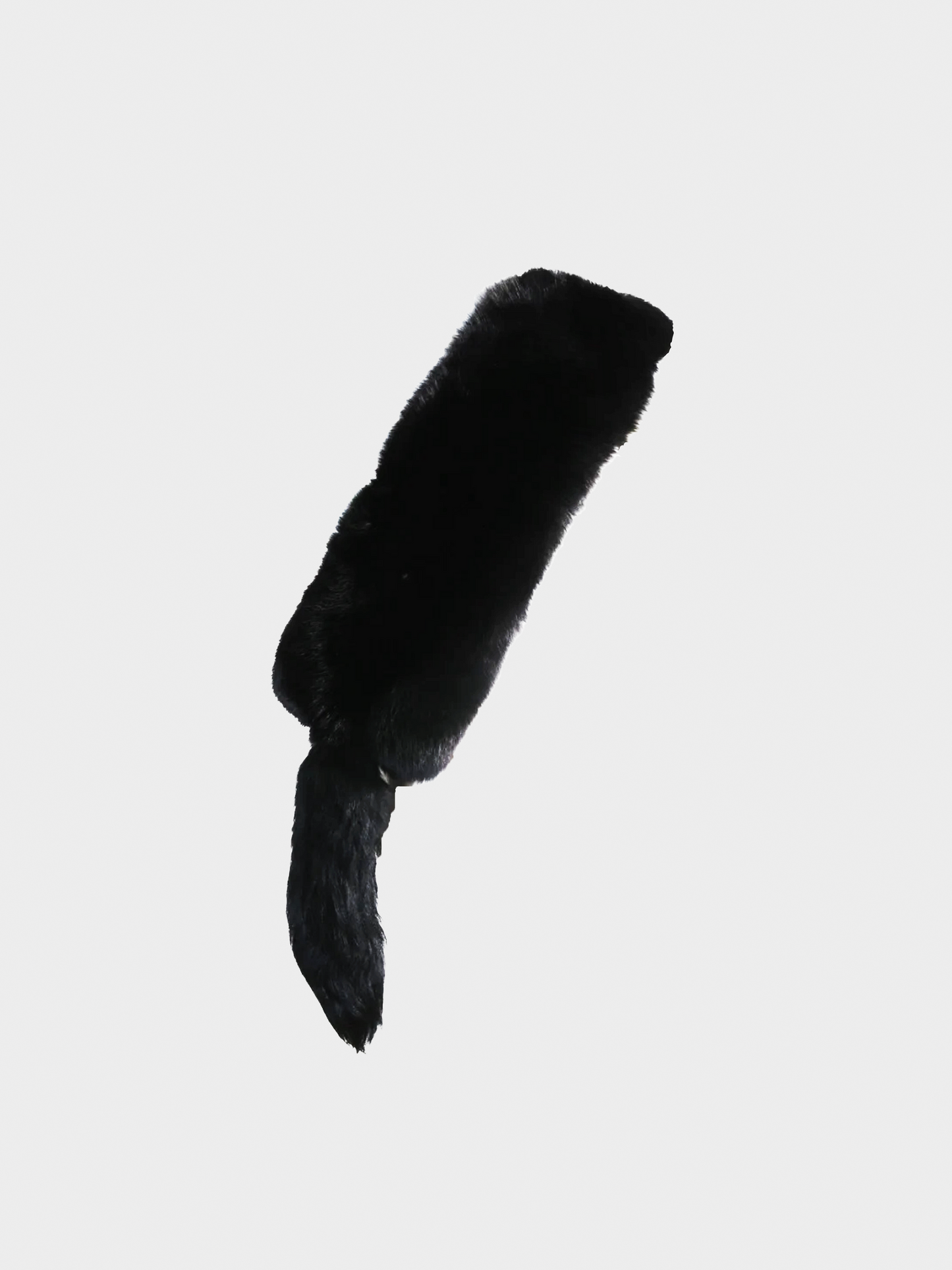 Valentino 1990s Black Fur Etole Body Scarf