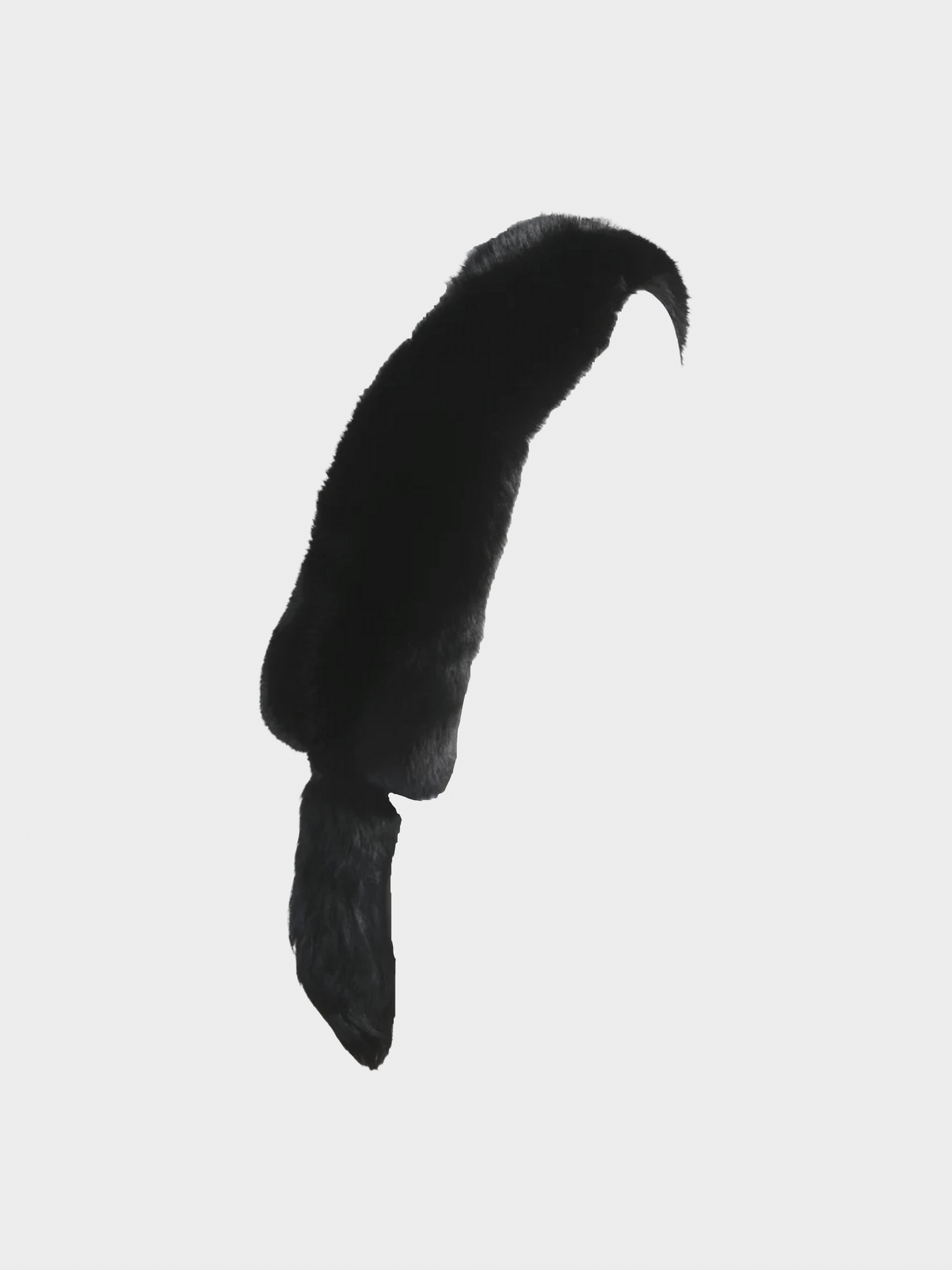 Valentino 1990s Black Fur Etole Body Scarf
