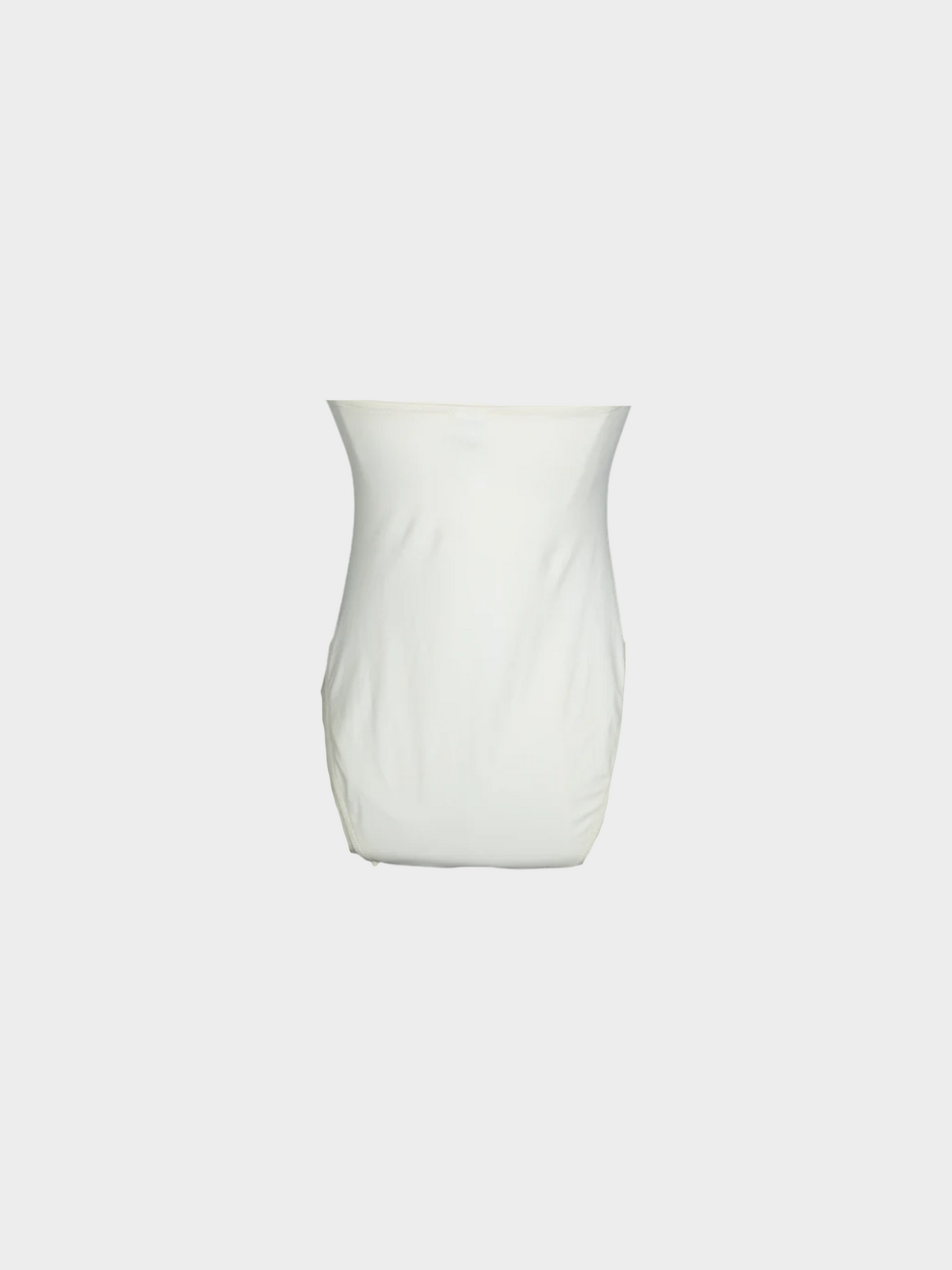 Versace 2000s White Floral Bustier Bodysuit Top
