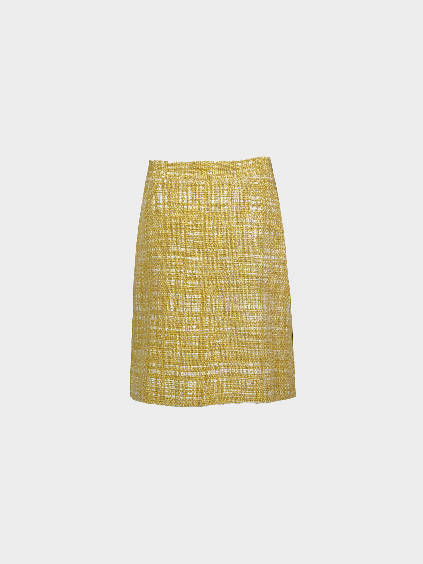 Prada SS 1996 Yellow Tweed Mini Skirt
