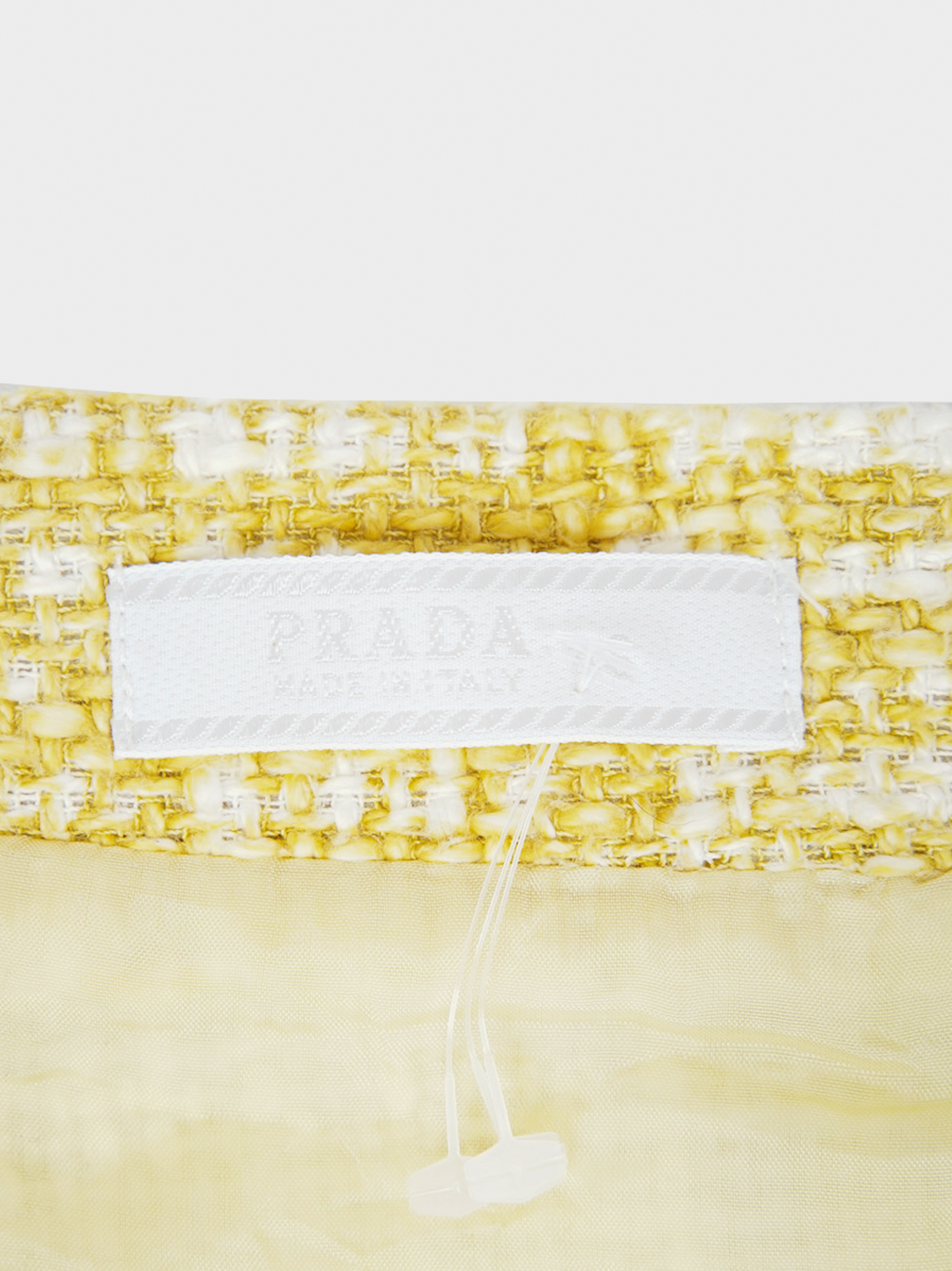 Prada SS 1996 Yellow Tweed Mini Skirt