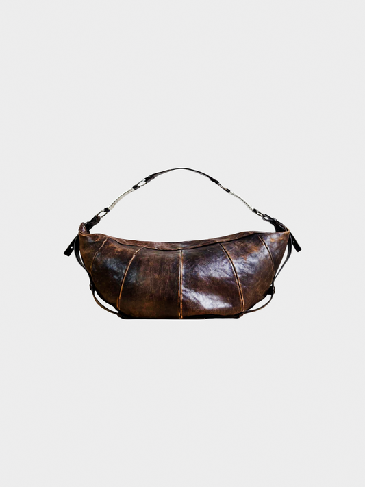 Yves Saint Laurent SS 2002 Brown Oversized Mombasa Sling Bag
