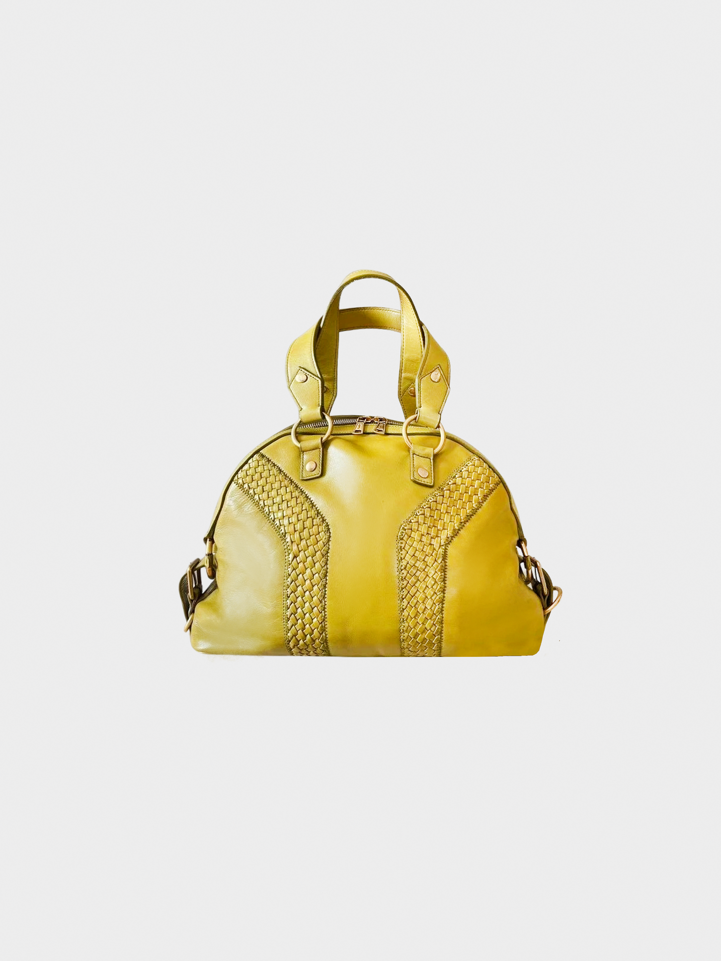 Yves Saint Laurent 2000s Chartreuse Muse Leather Bag