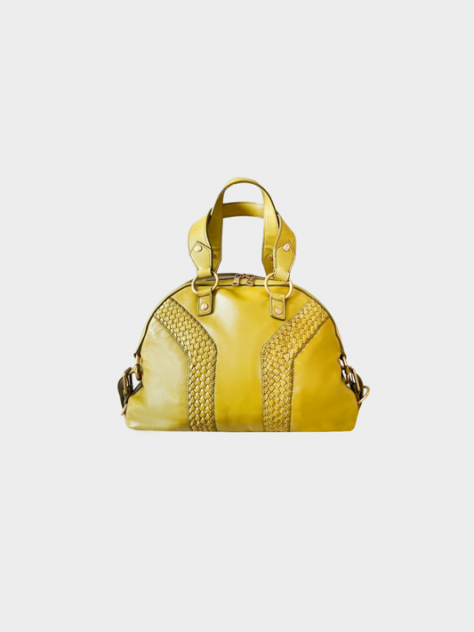 Yves Saint Laurent 2000s Chartreuse Muse Leather Bag