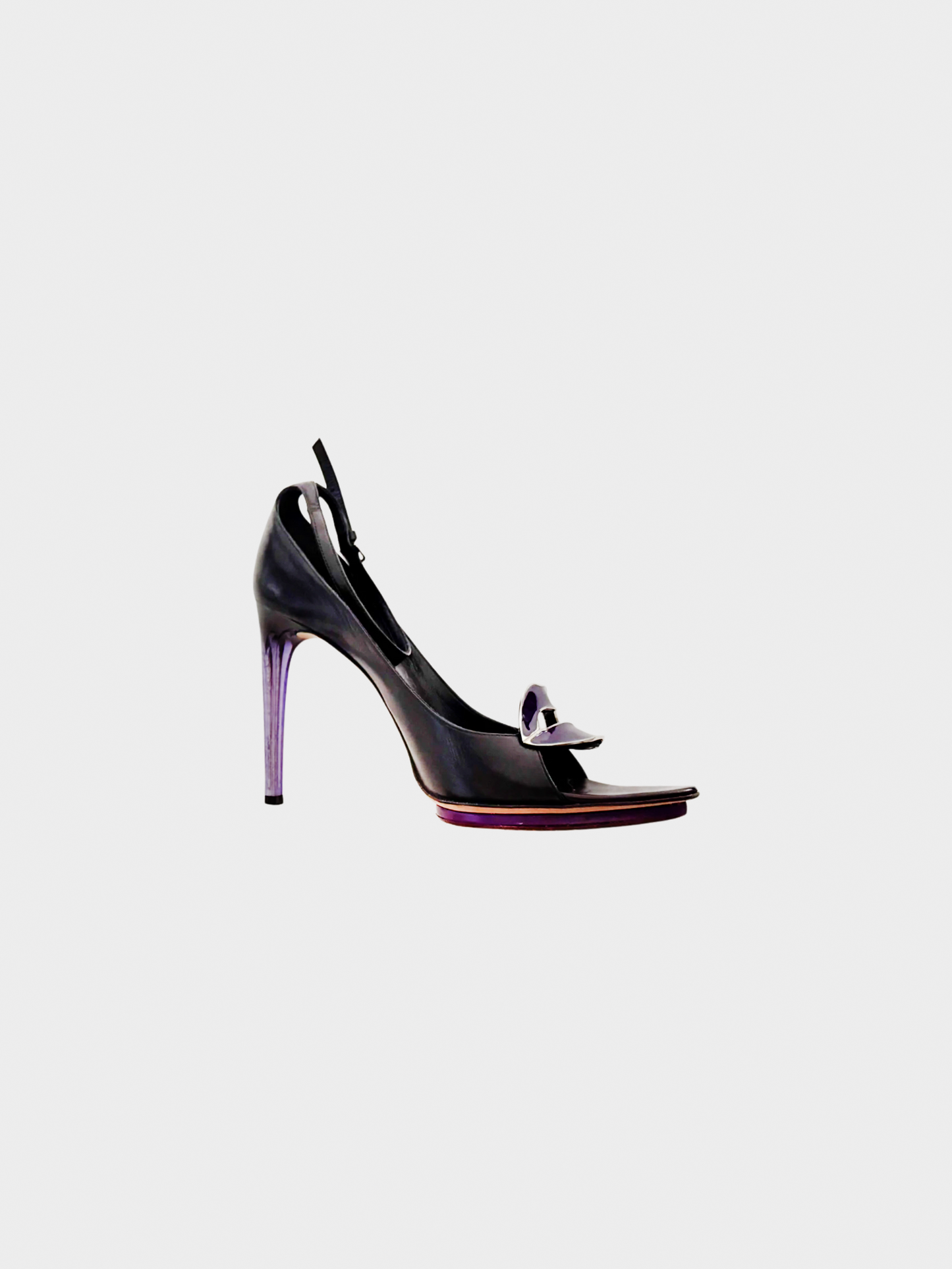 Yves Saint Laurent by Tom Ford SS 2003 Black Leather Lips Heels