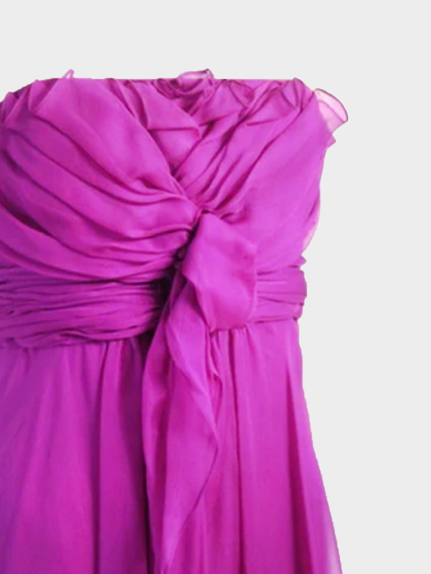 Yves Saint Laurent SS 2010 Bright Fuschia Silk Dress