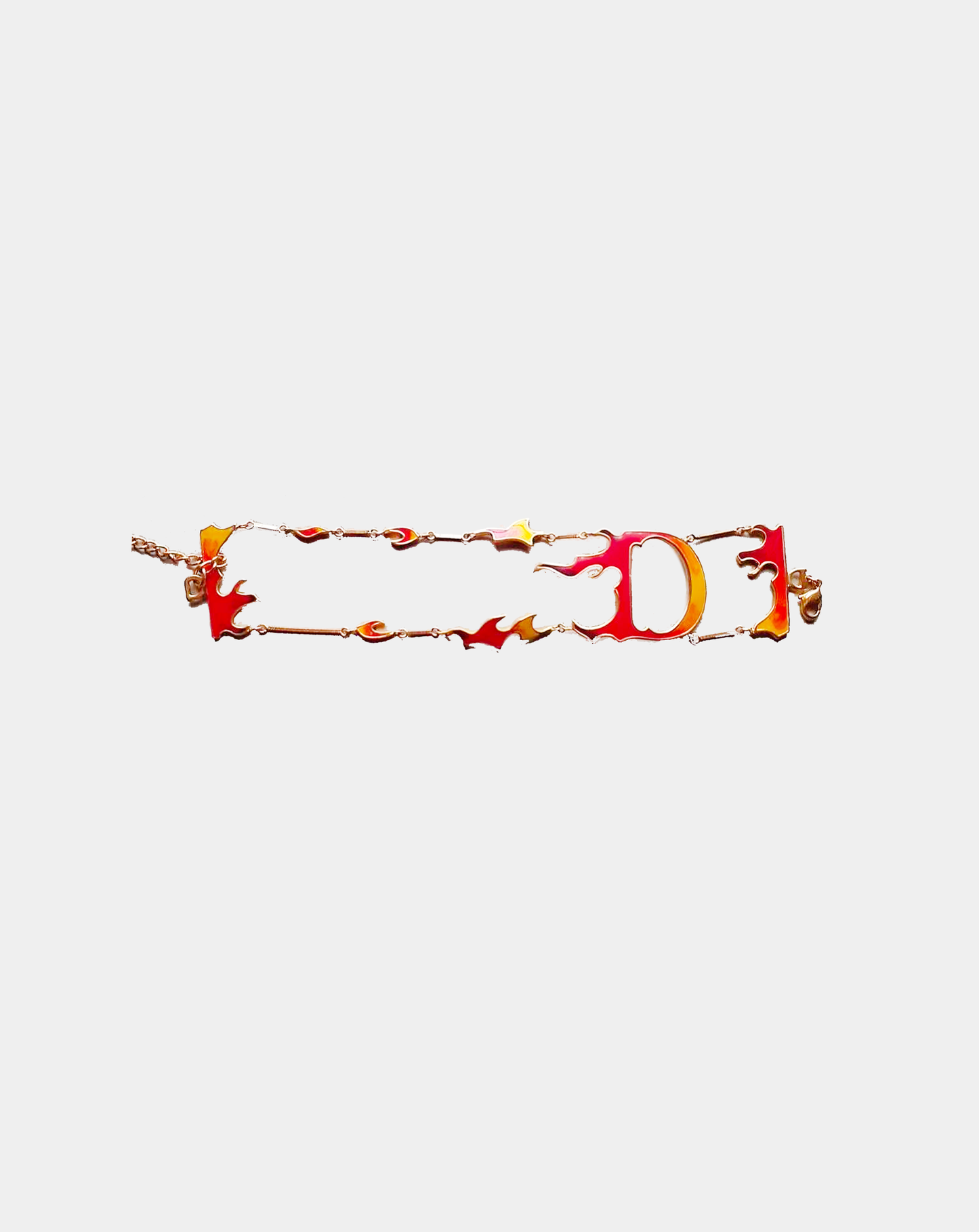 Christian Dior 2000s Flame Red Metal Bracelet