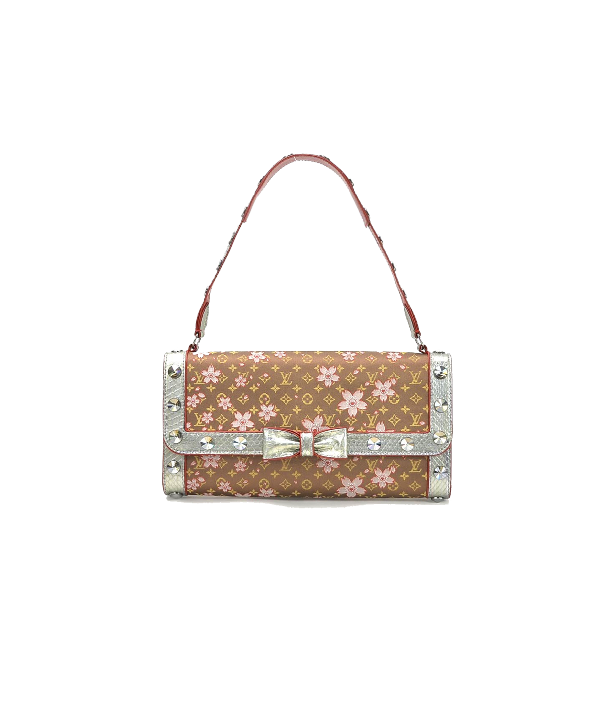 Louis Vuitton 2003 Cherry Murakami Rare Silver Bag