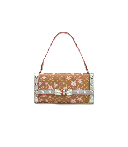 Louis Vuitton 2003 Cherry Murakami Rare Silver Bag