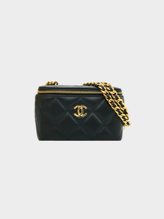 Chanel 2021 Vanity Matelasse Mark Chain Bag