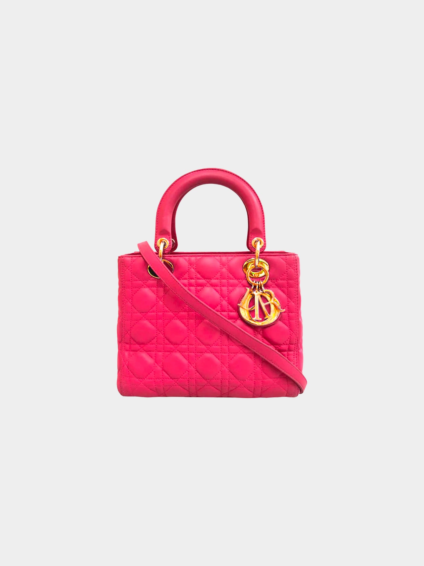 Christian Dior Lady Dior Cannage Pink Handbag
