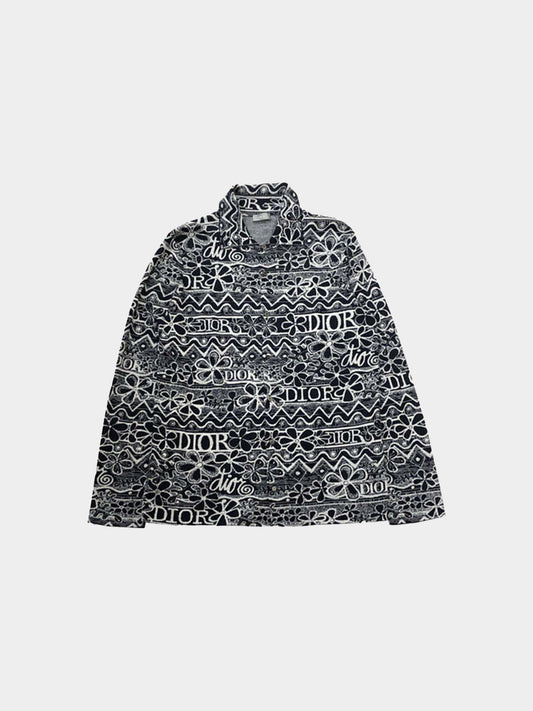 Christian Dior FW 2020 Stüssy Collaboration Navy and White Jacket