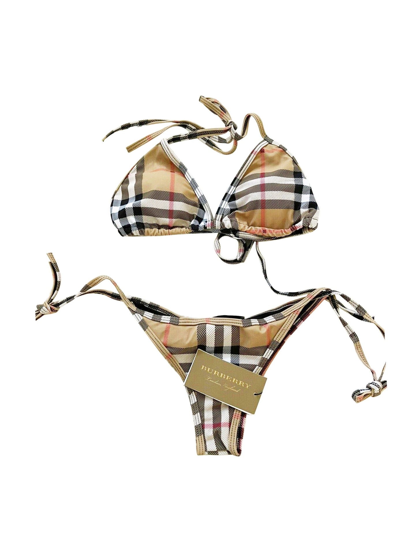 Burberry Check 2010s Beige Bikini