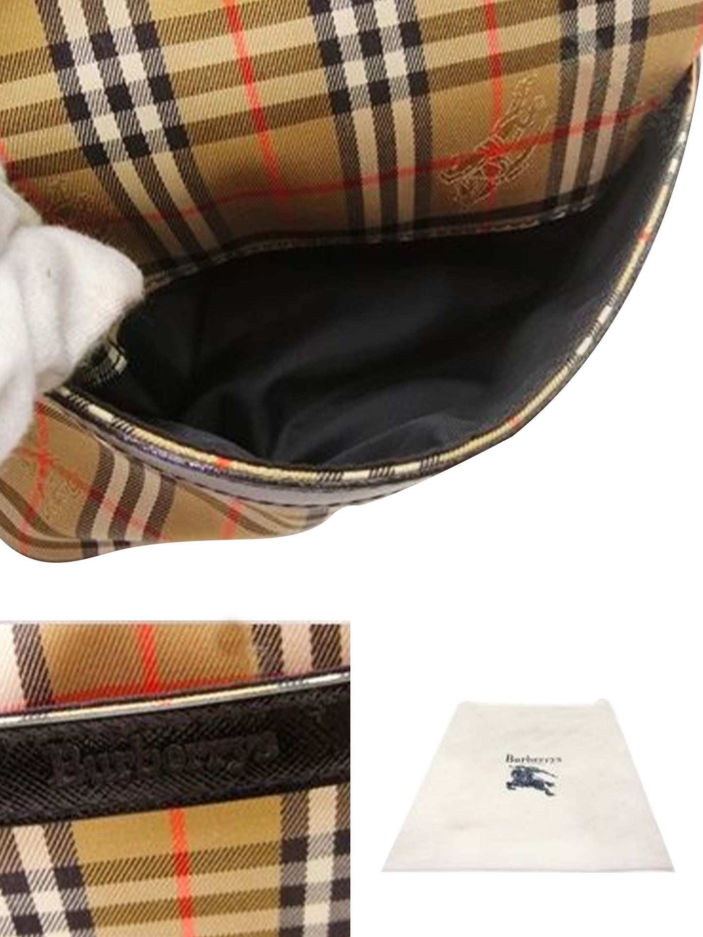 Burberry 2000s Beige Plaid Handbag