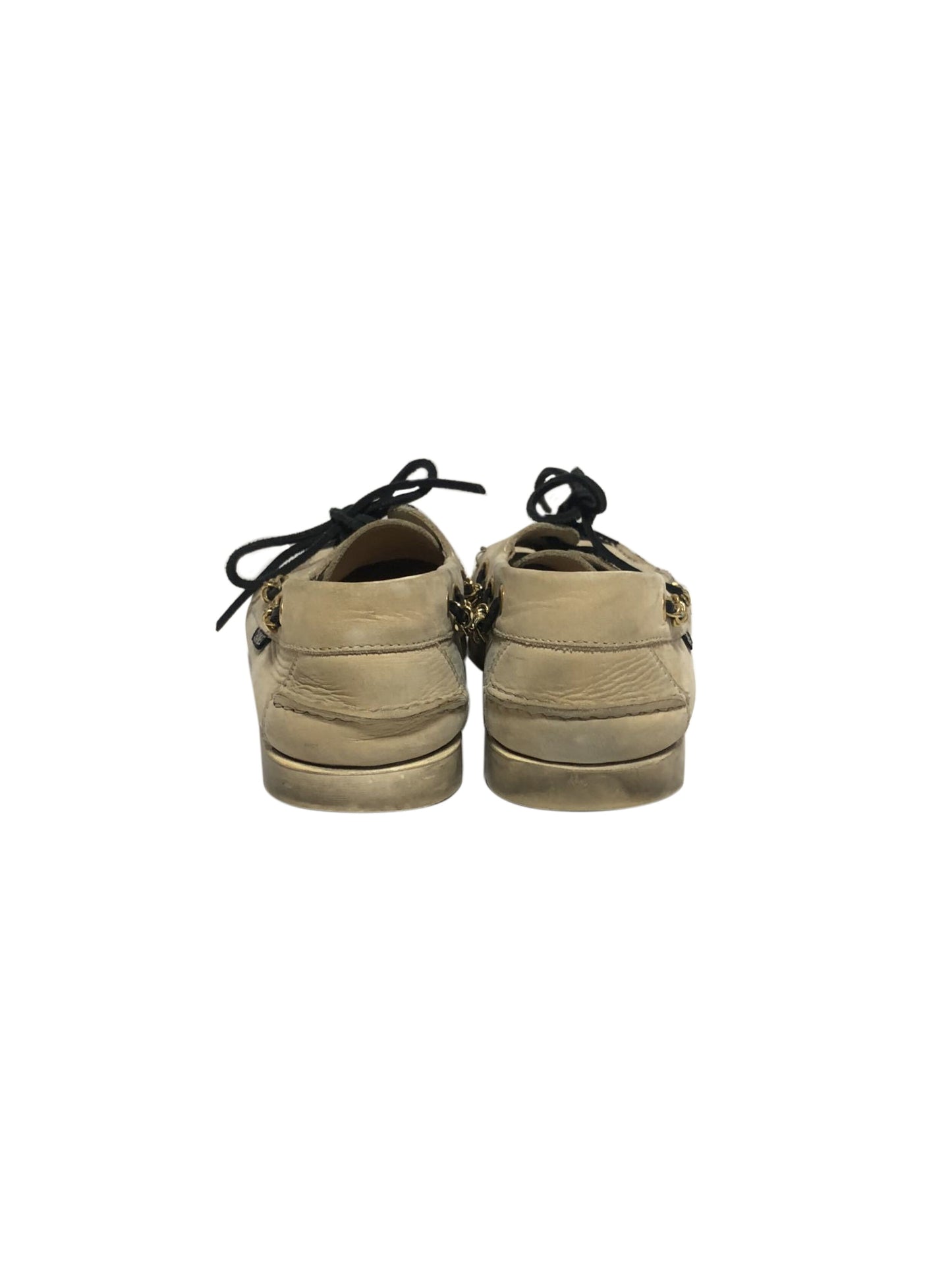 Chanel 2000s Beige Suede Chain Mocassins