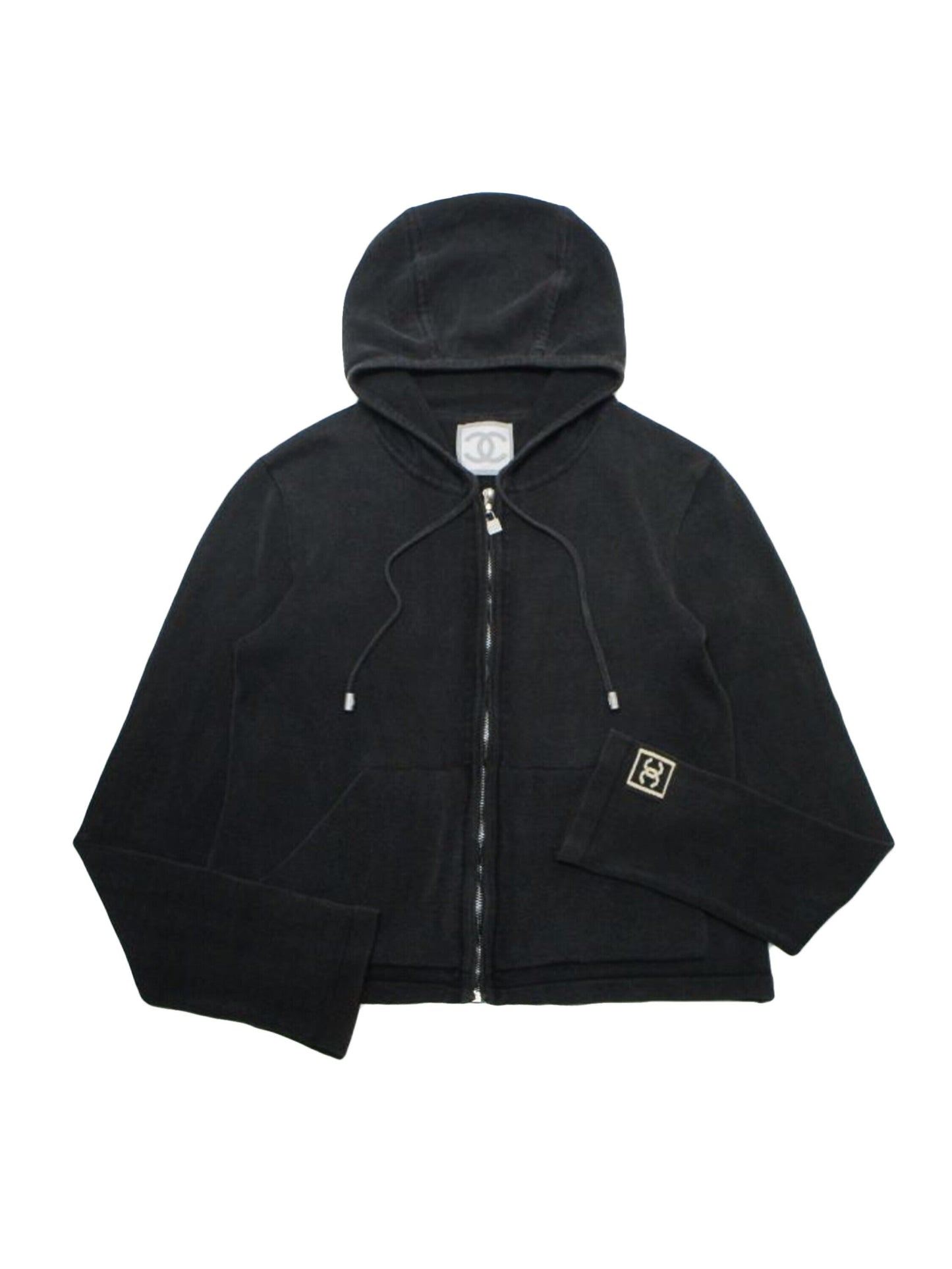 Chanel Sports Black Terrycloth Zip Jacket
