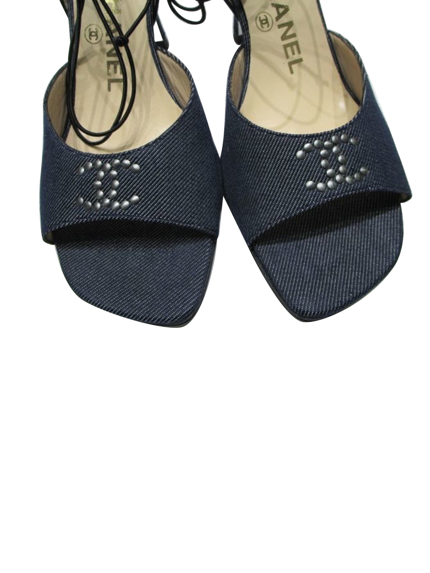 Chanel Rare Denim Blue Lace Heels
