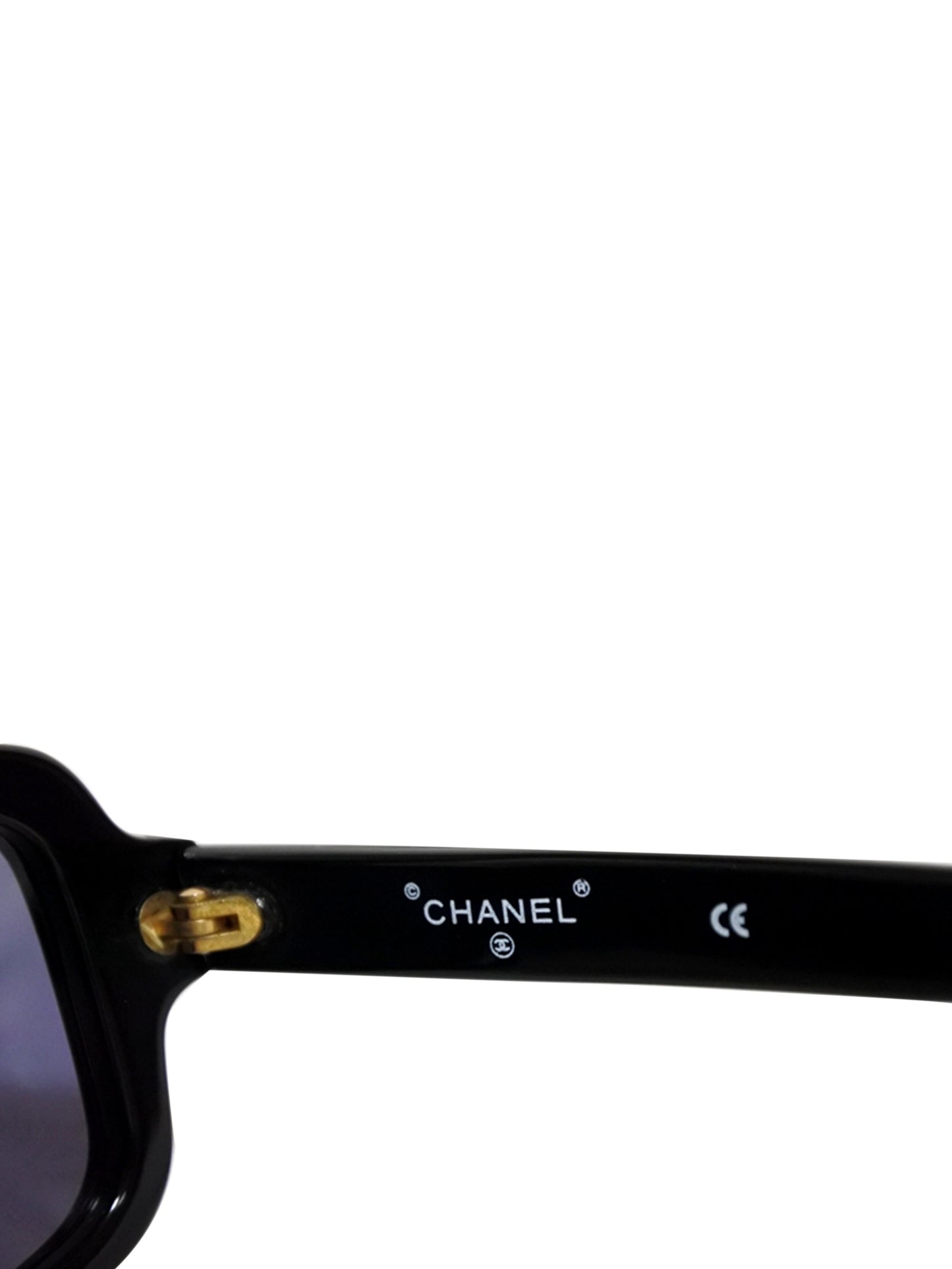 Chanel 2000s Black and Purple Rare Visor Sunglasses