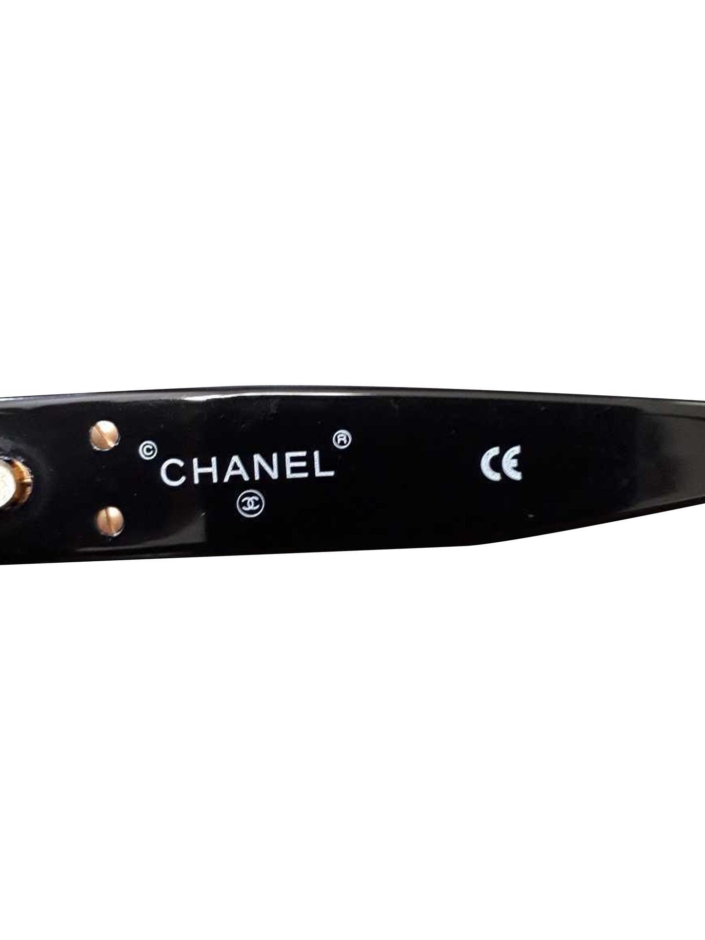 Chanel 2000s Black Cat CC Sunglasses