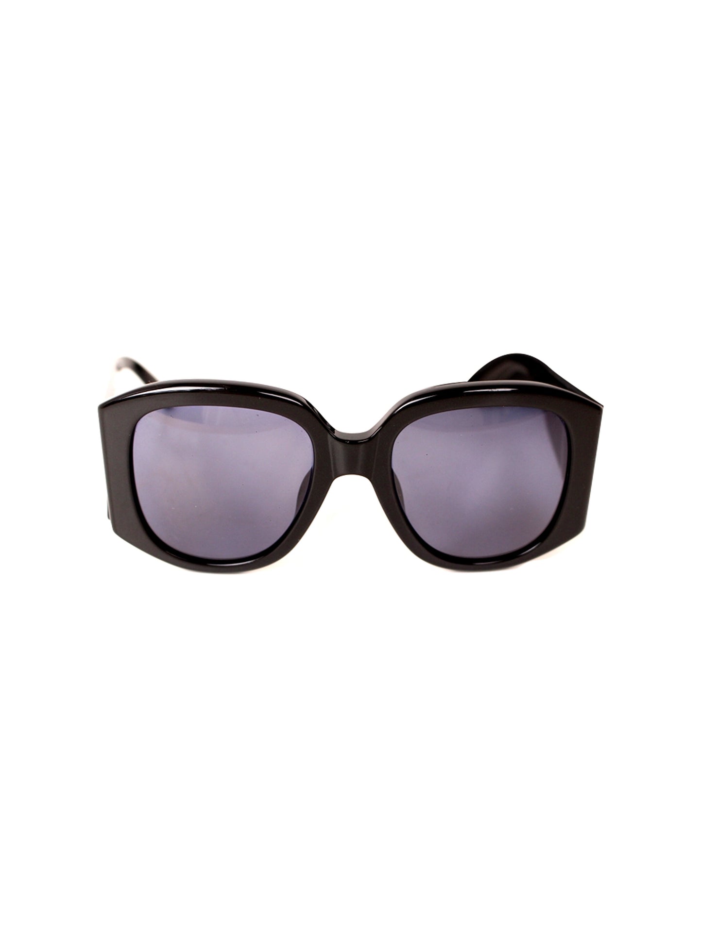 Chanel Rare Purple Tinted Round Black Sunglasses