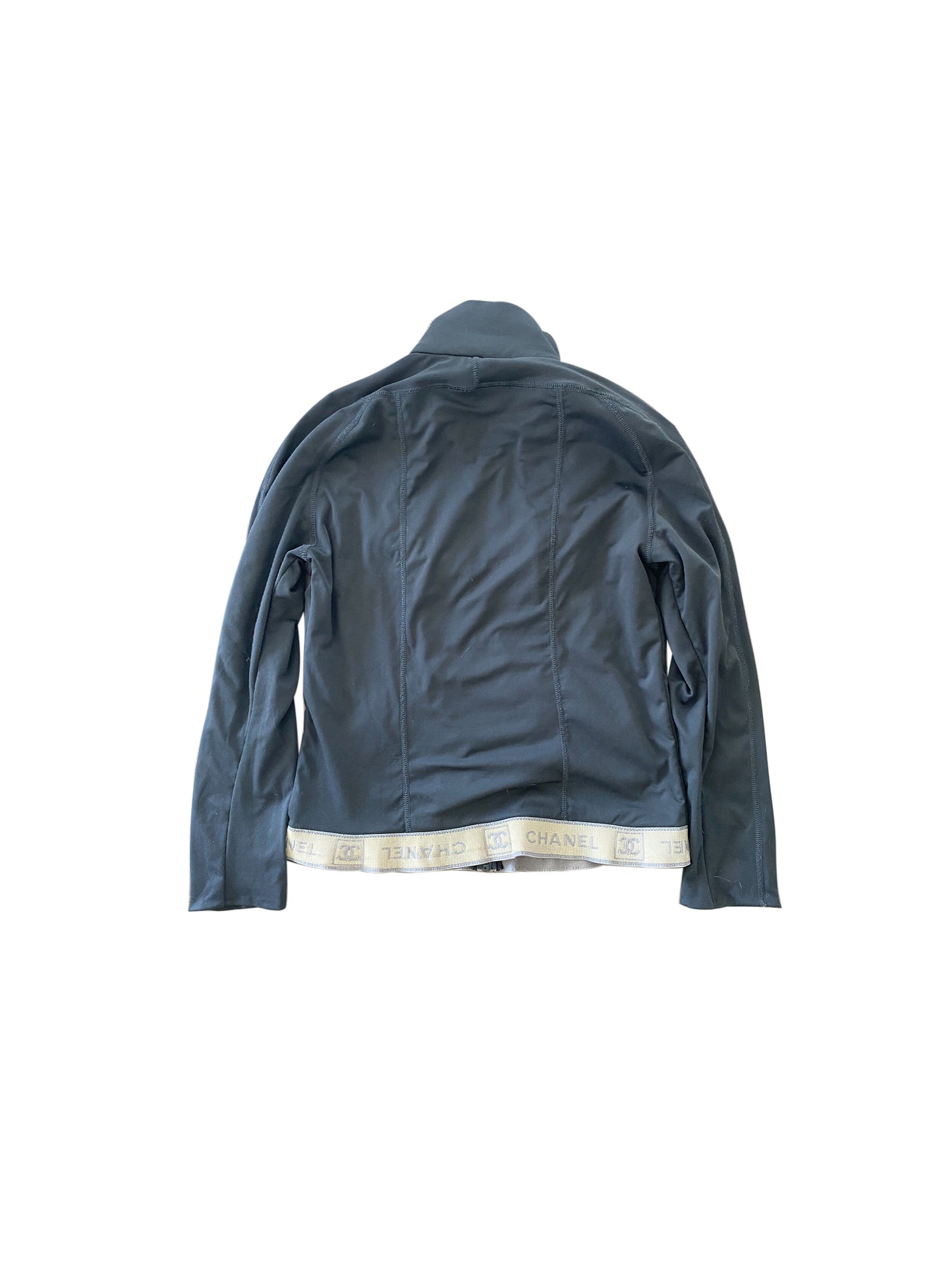 Chanel Sport Black Zip Up Track Jacket