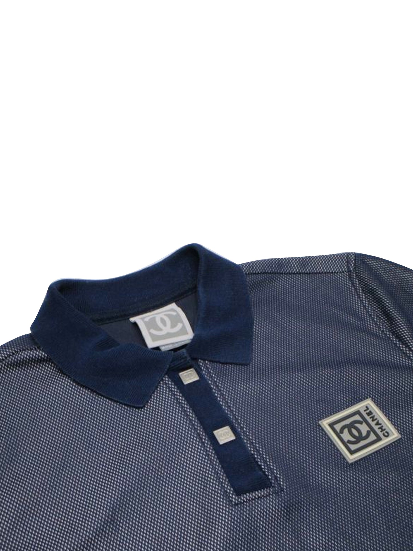 Chanel 2000s Blue Sports Mesh Shirt