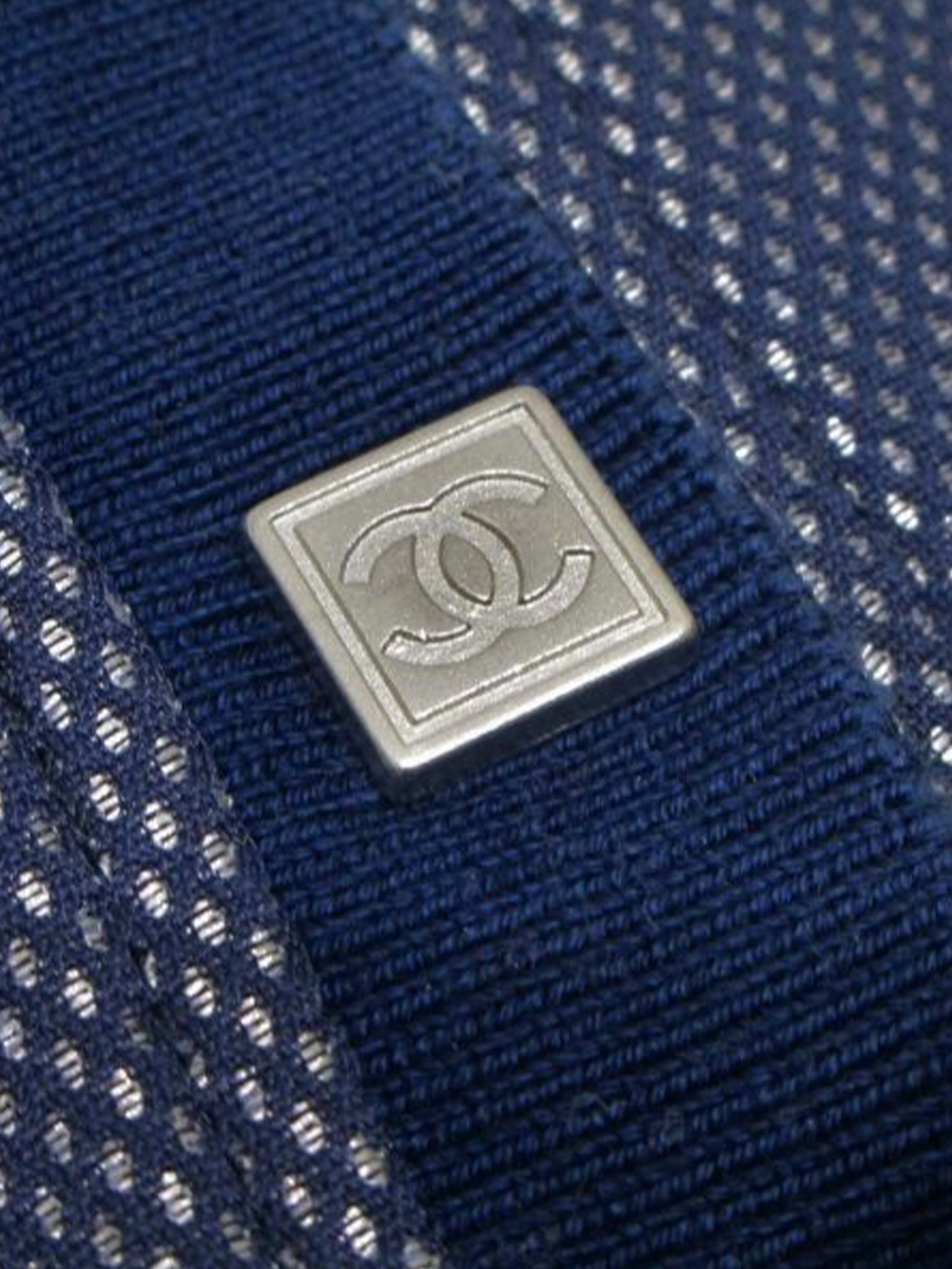 Chanel 2000s Blue Sports Mesh Shirt