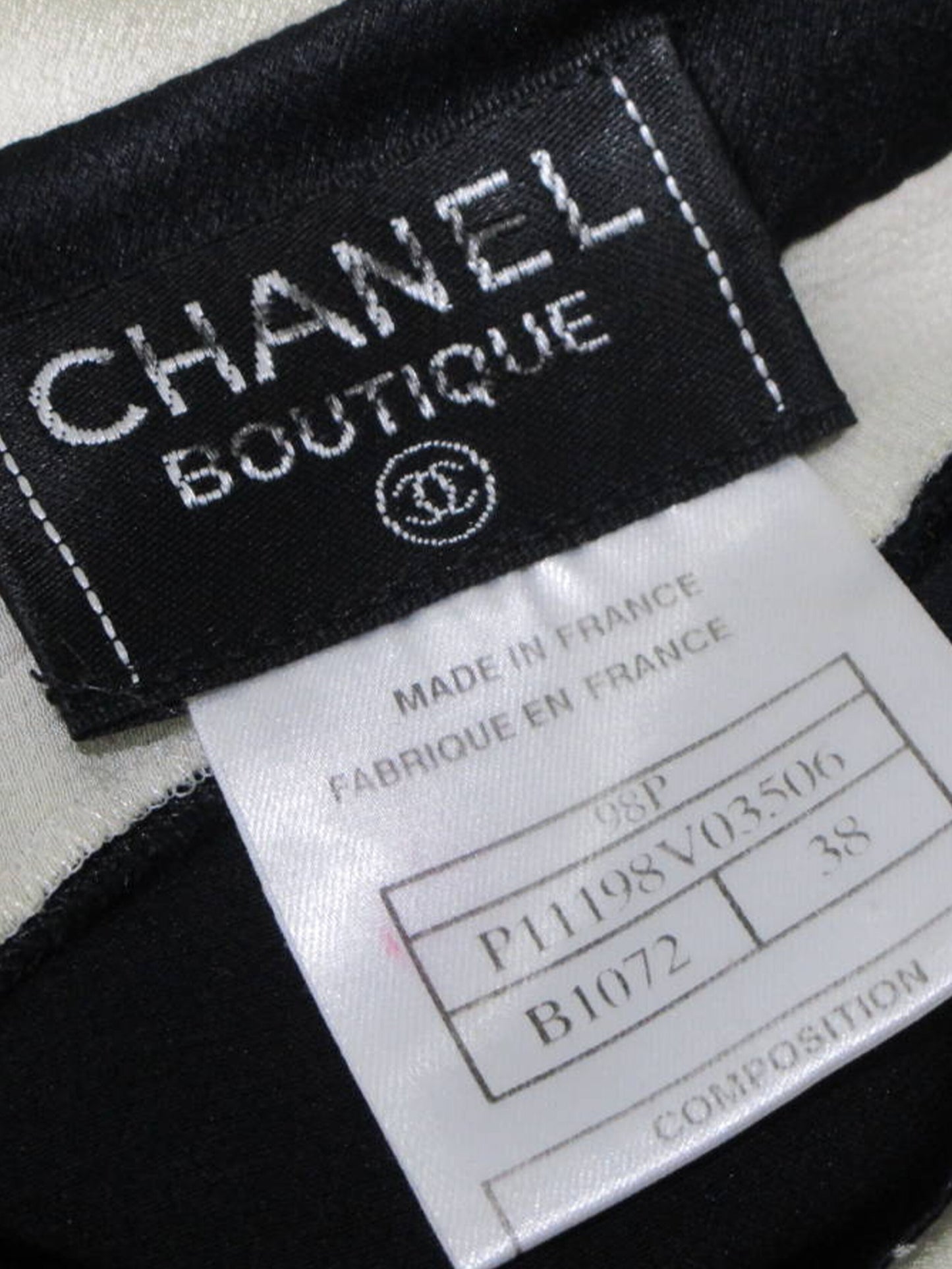 Chanel Silk Black and White Shirt