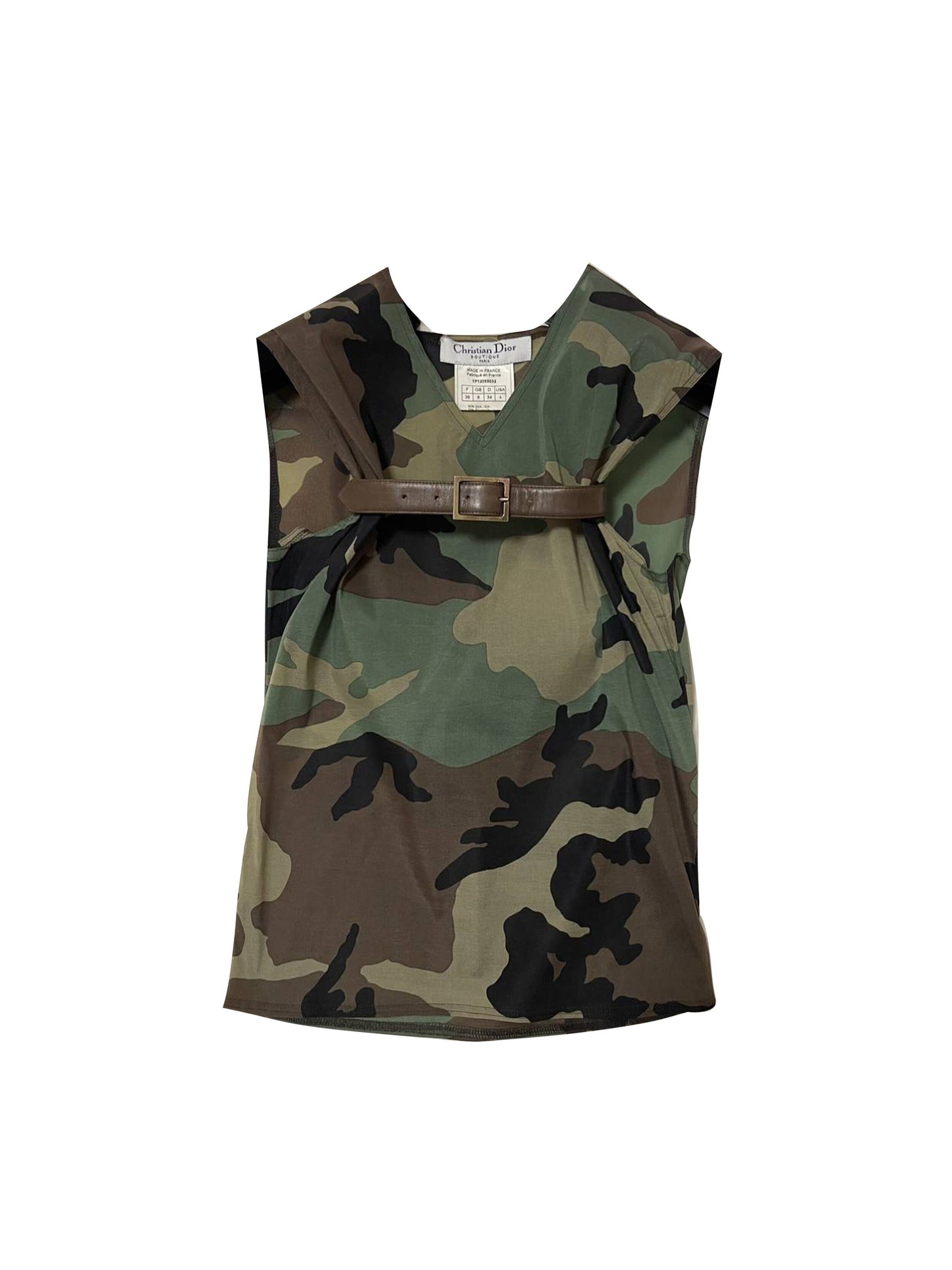 Christian Dior 2000s Galliano Camo Tank