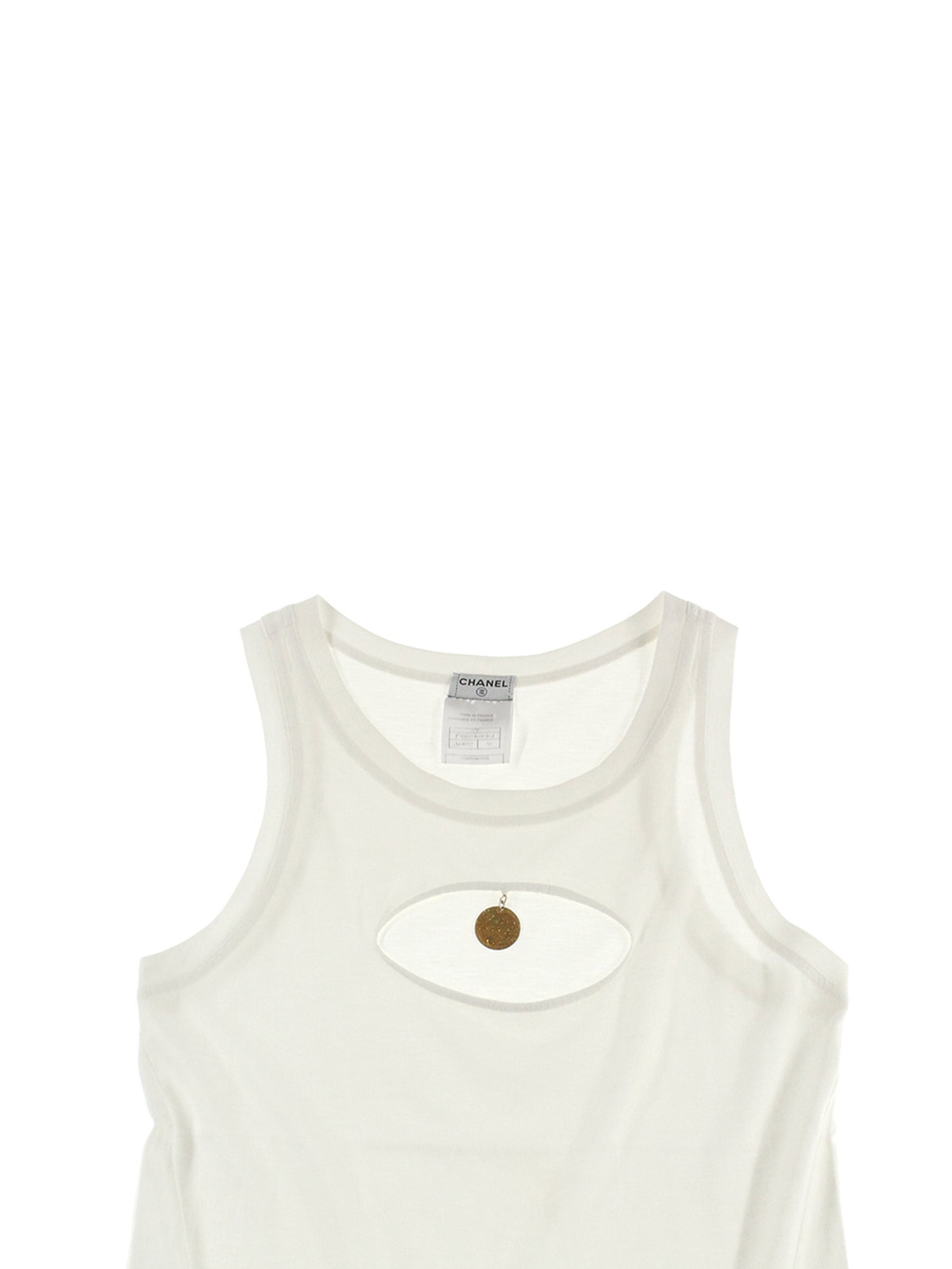Chanel White Charm Tank