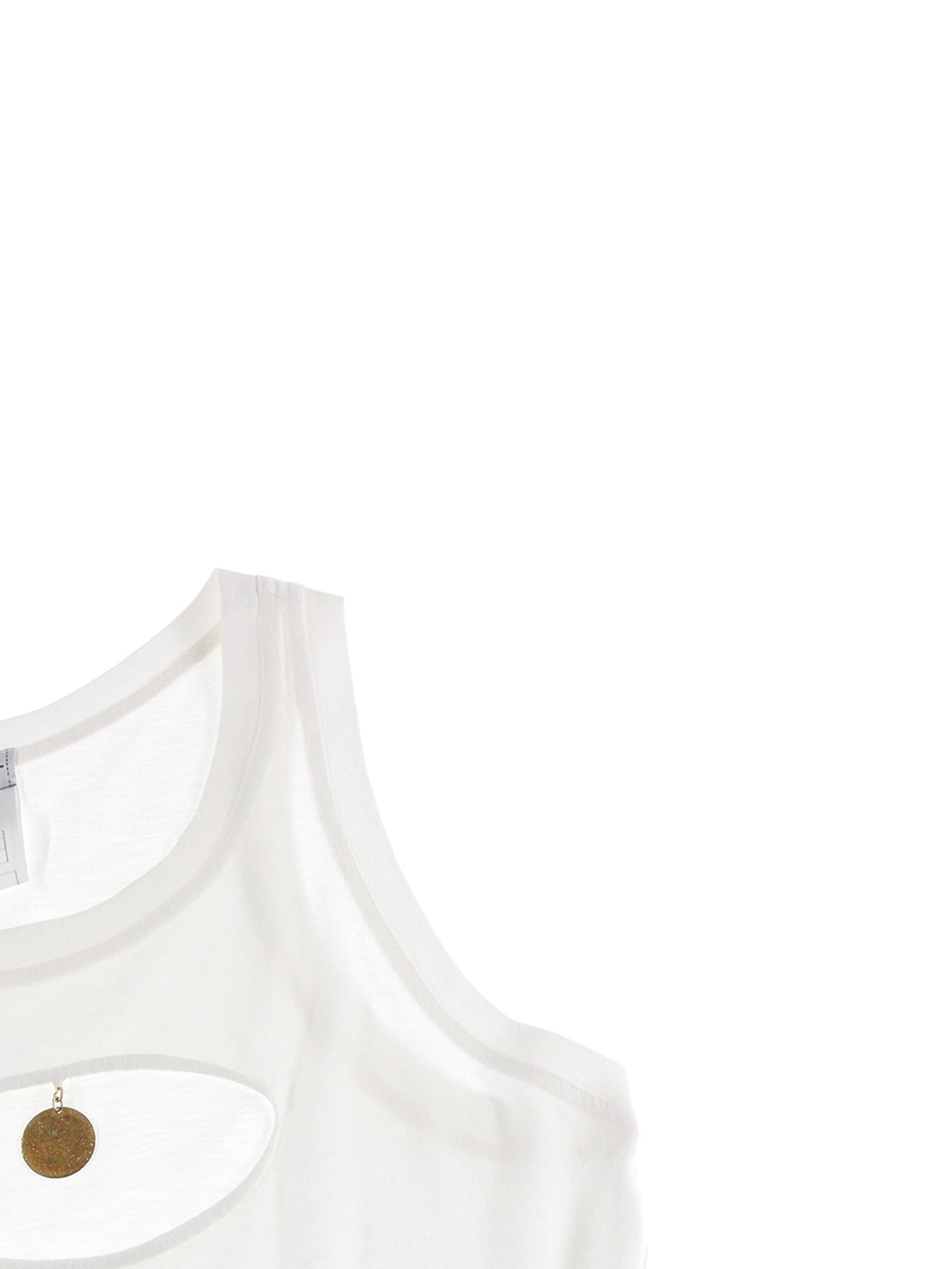 Chanel White Charm Tank
