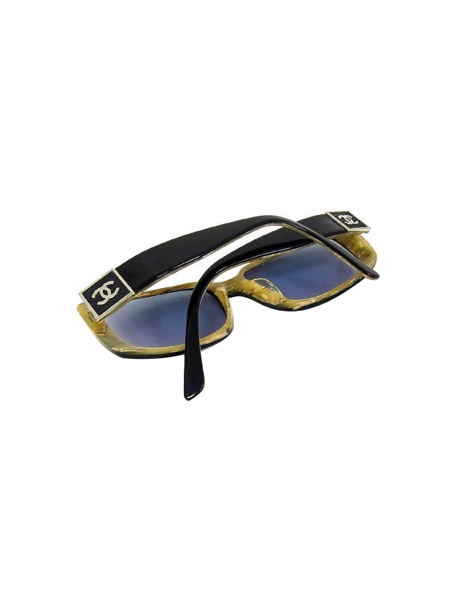 Chanel 2000s Green and Black Sunglasses