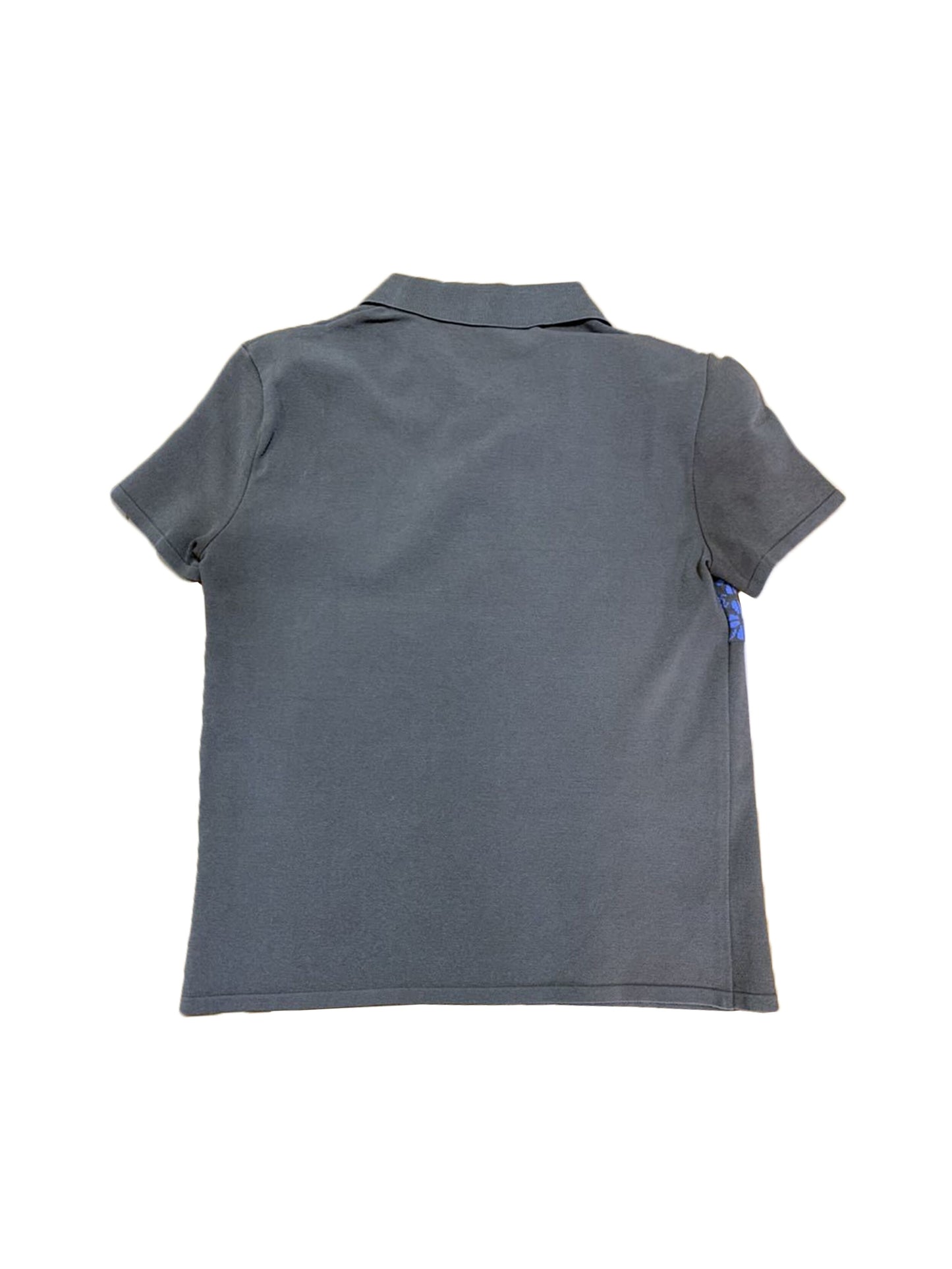 Chanel 2000s Grey Knit Clover CC Polo Shirt