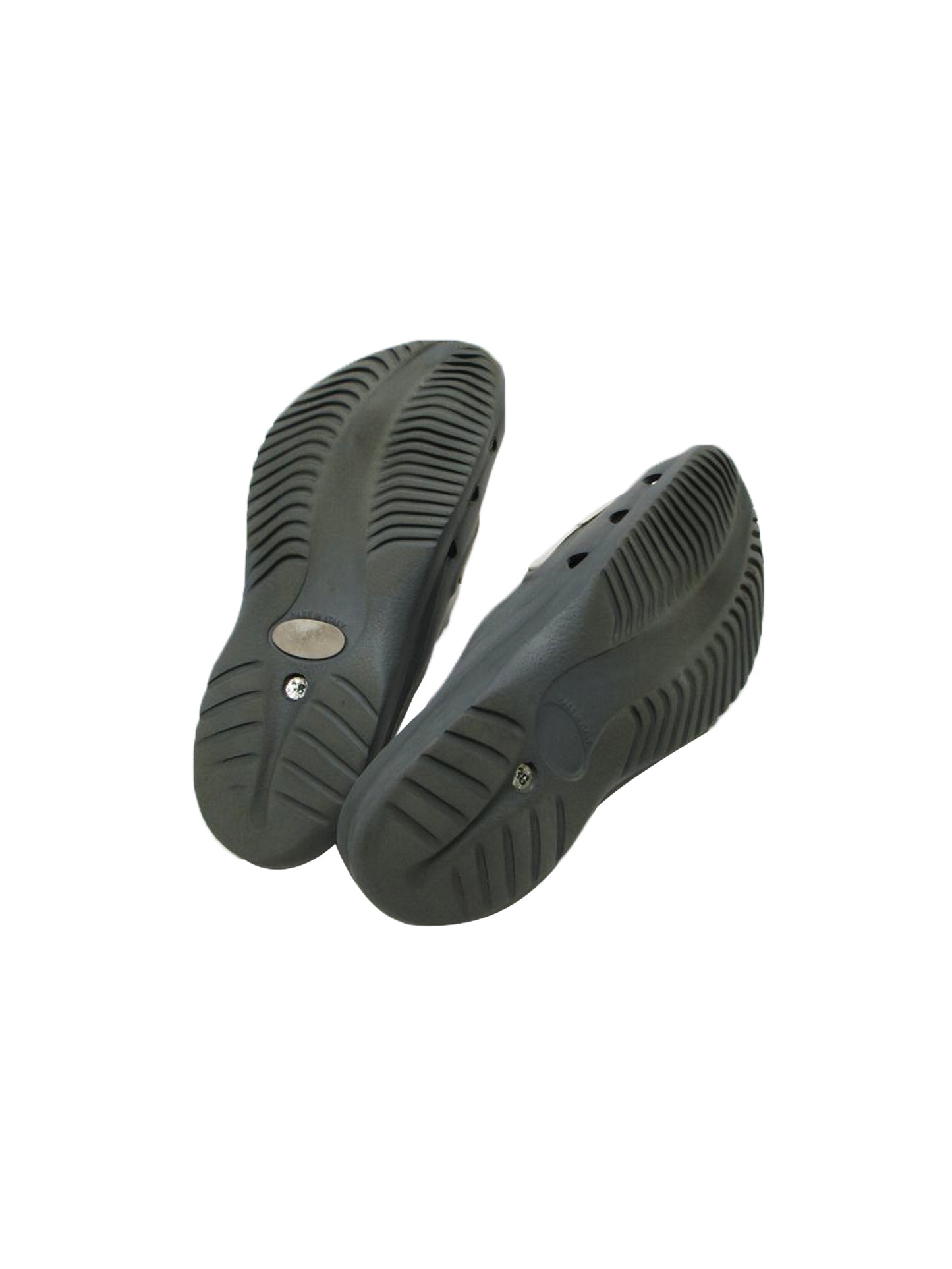 Chanel 2000s Rubber Grey and White Sports Slides
