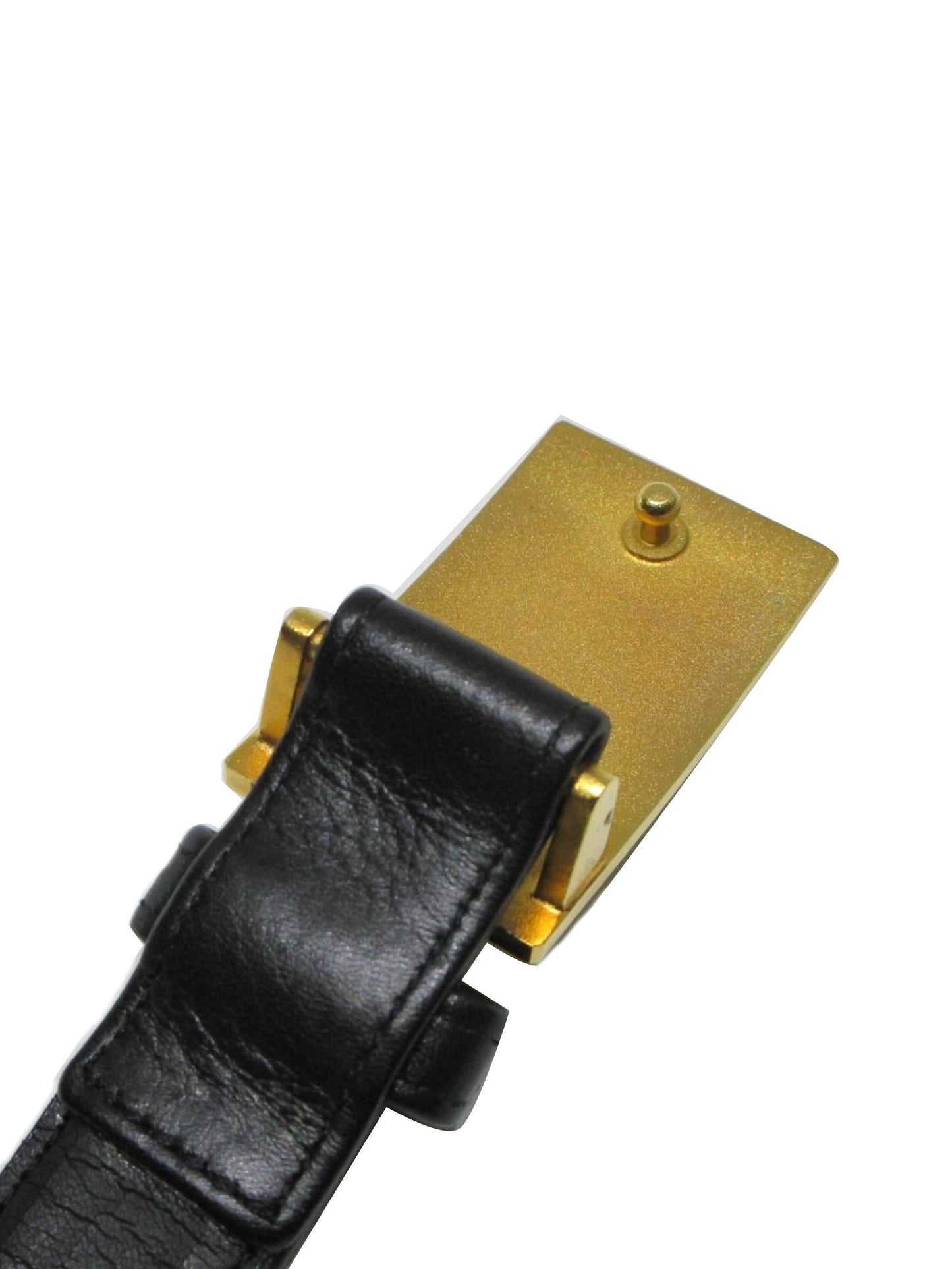 Chanel 2000s Rare Black Leather Lucky Charm Belt