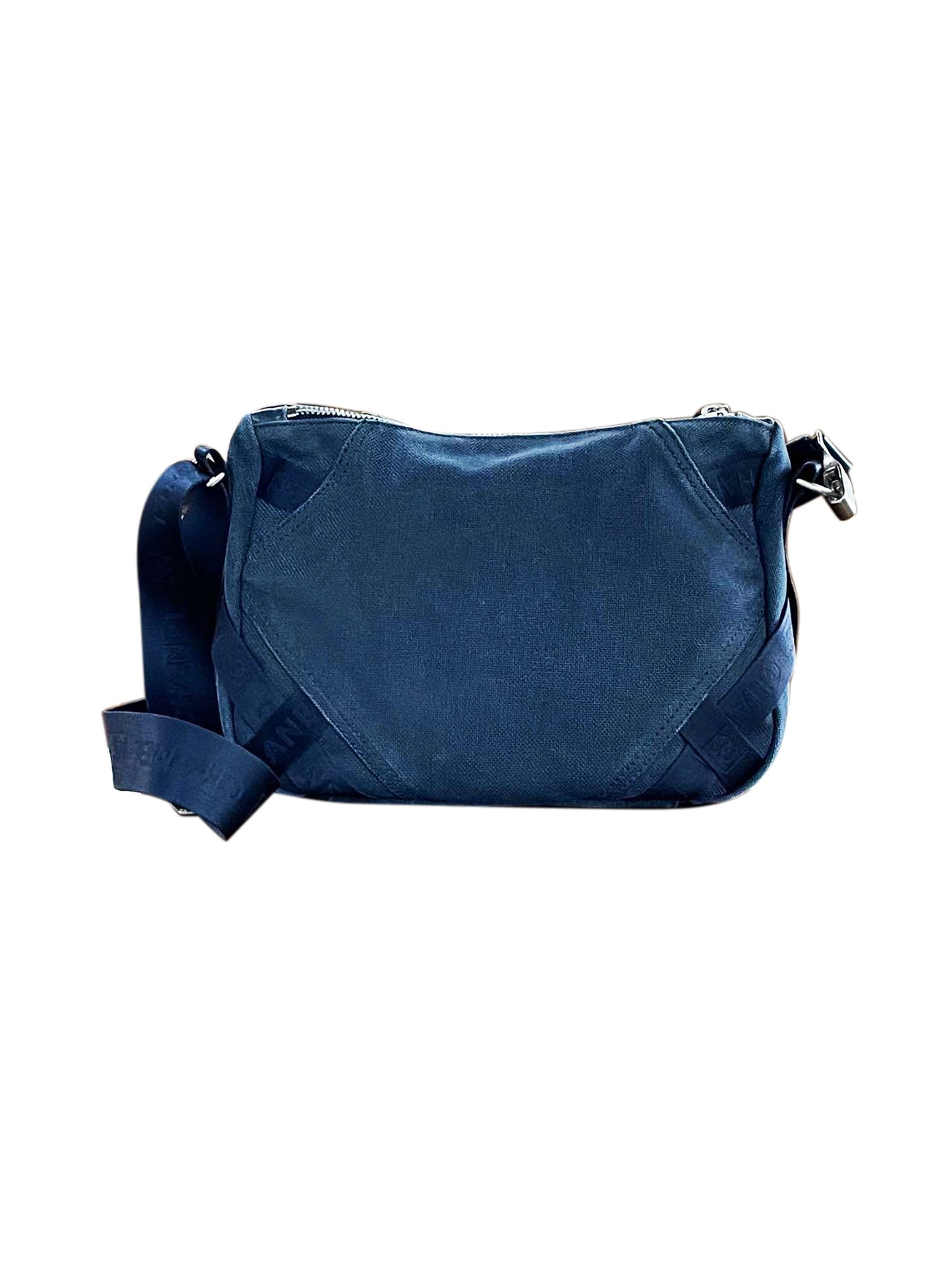 Chanel 2000s Denim Sports Messenger