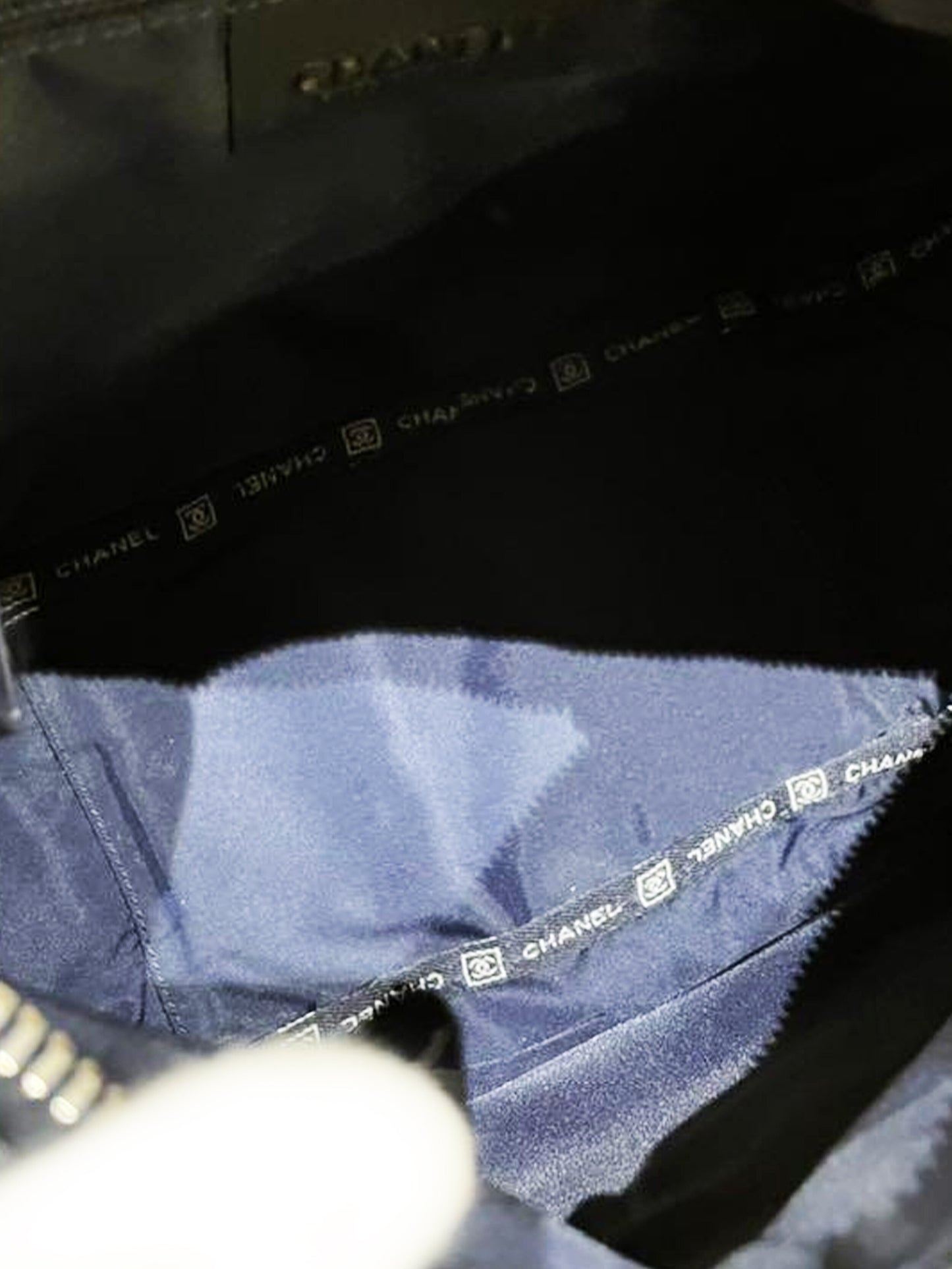 Chanel 2000s Denim Sports Messenger