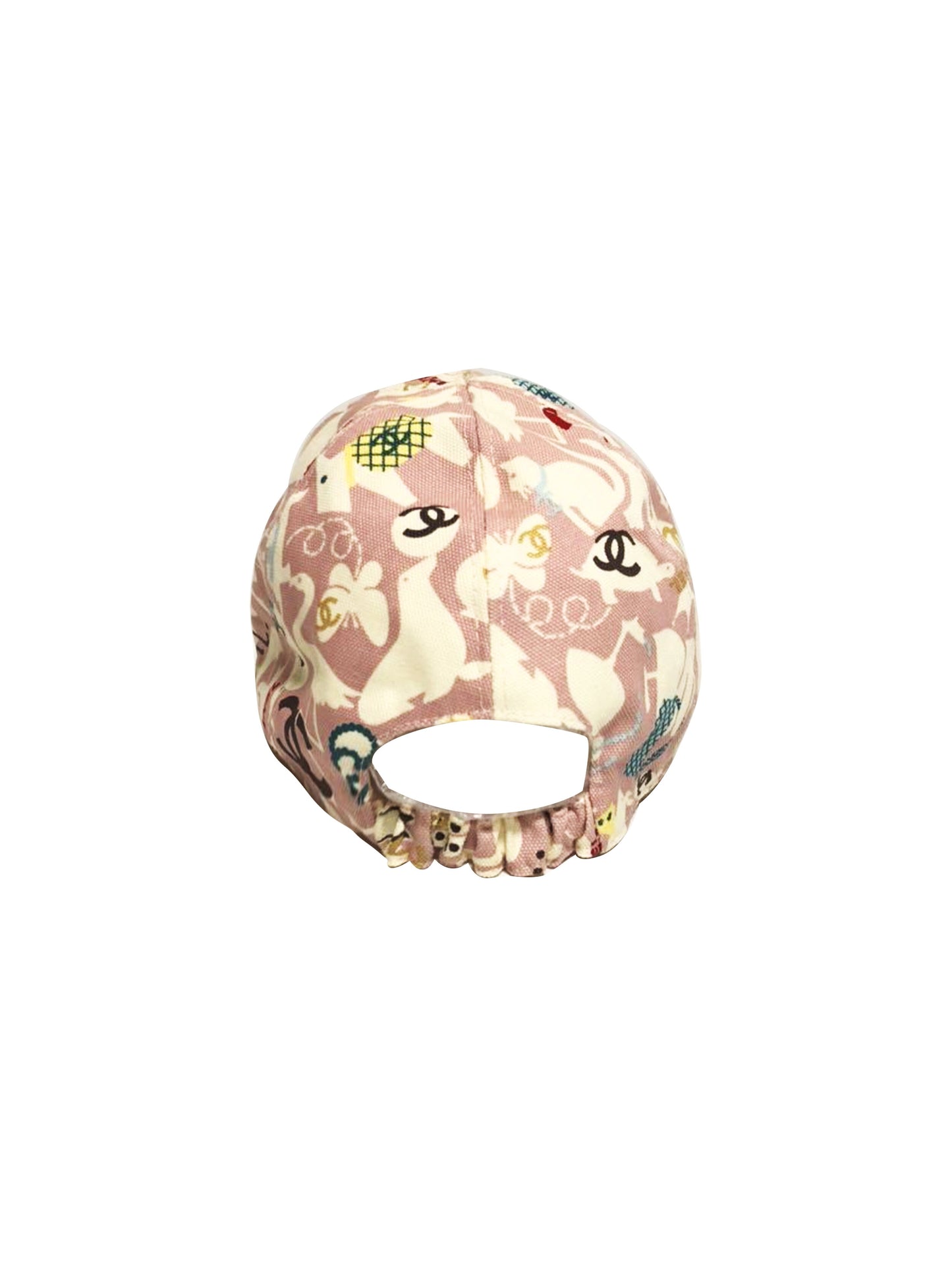 Chanel Rare Light Pink CC Animal Print Cap