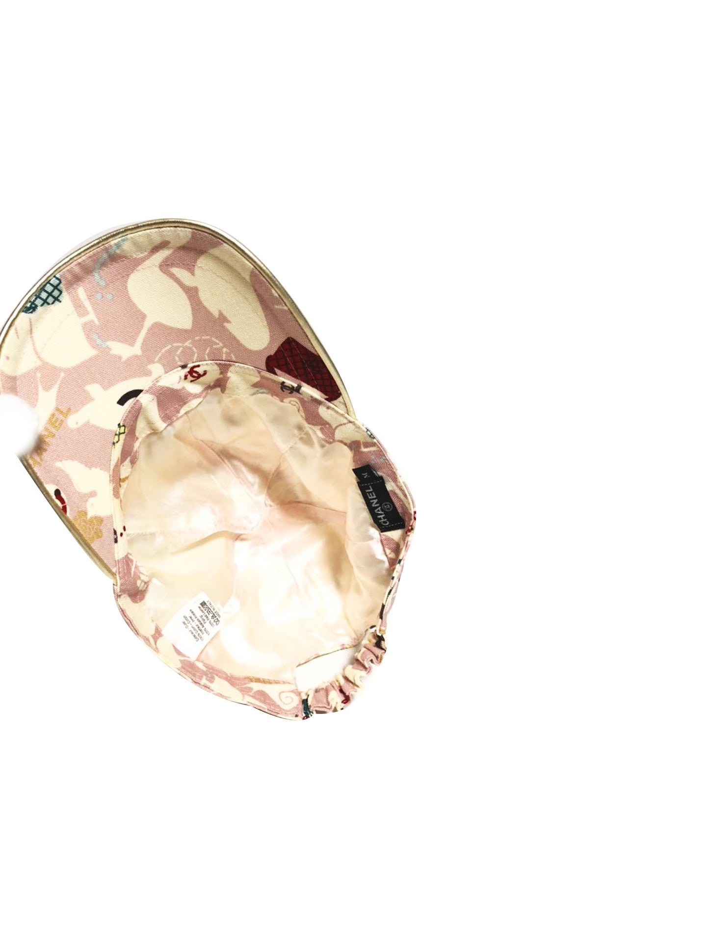 Chanel Rare Light Pink CC Animal Print Cap