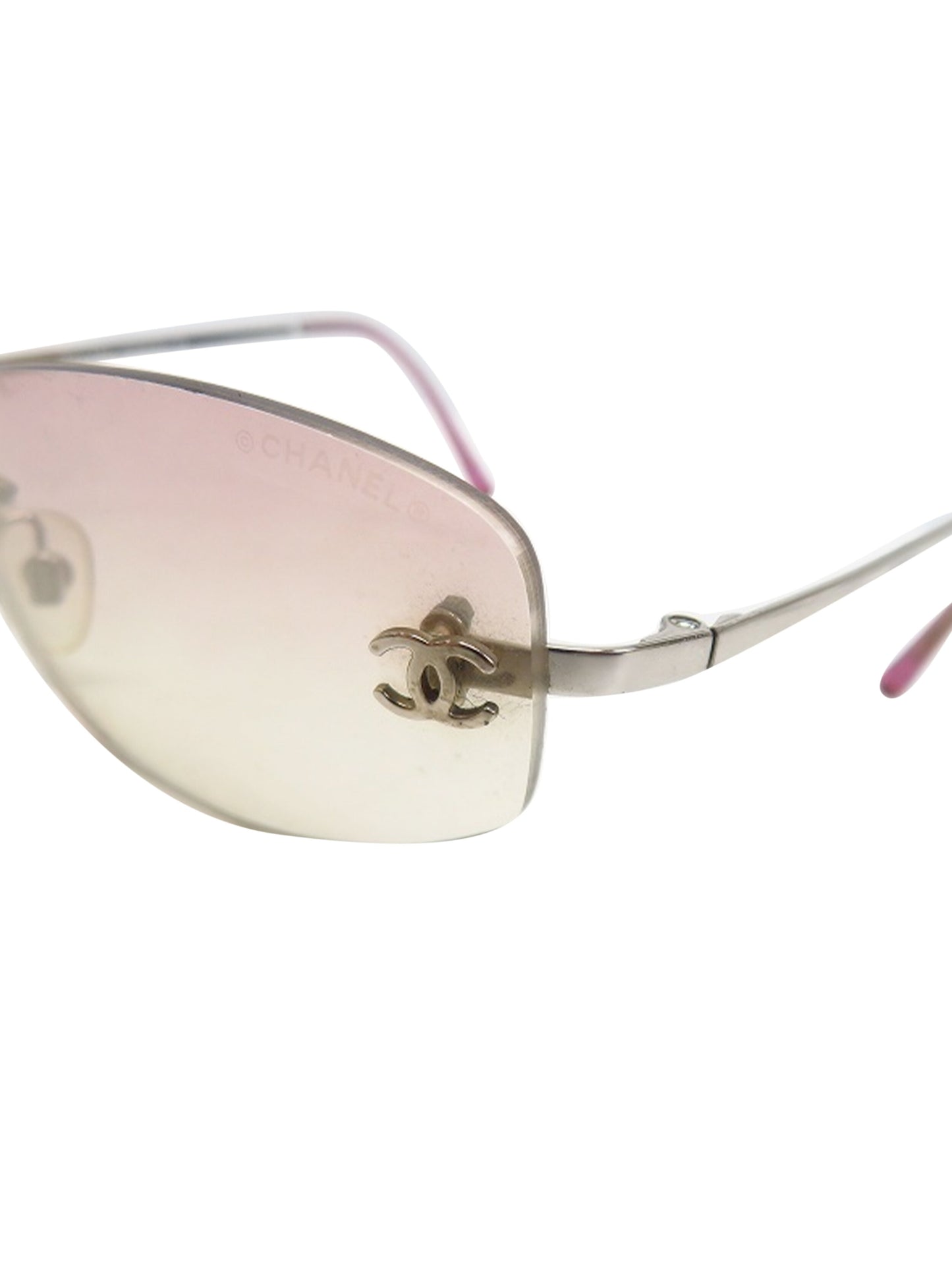 Chanel 2000s Pink Frameless Sunglasses