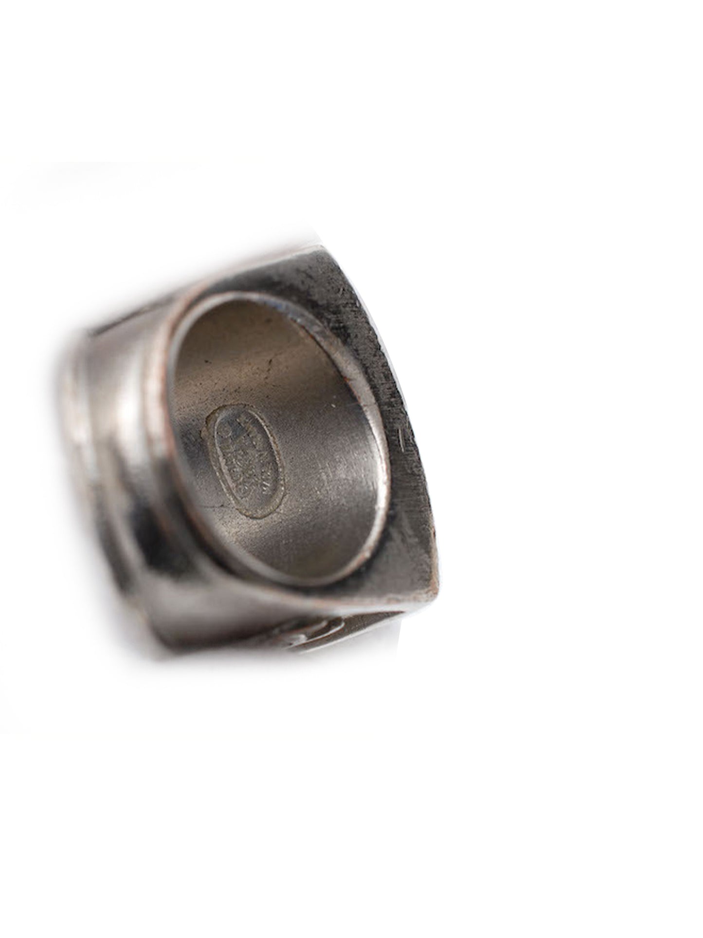 Chanel Silver Plate Rhinestone Ring