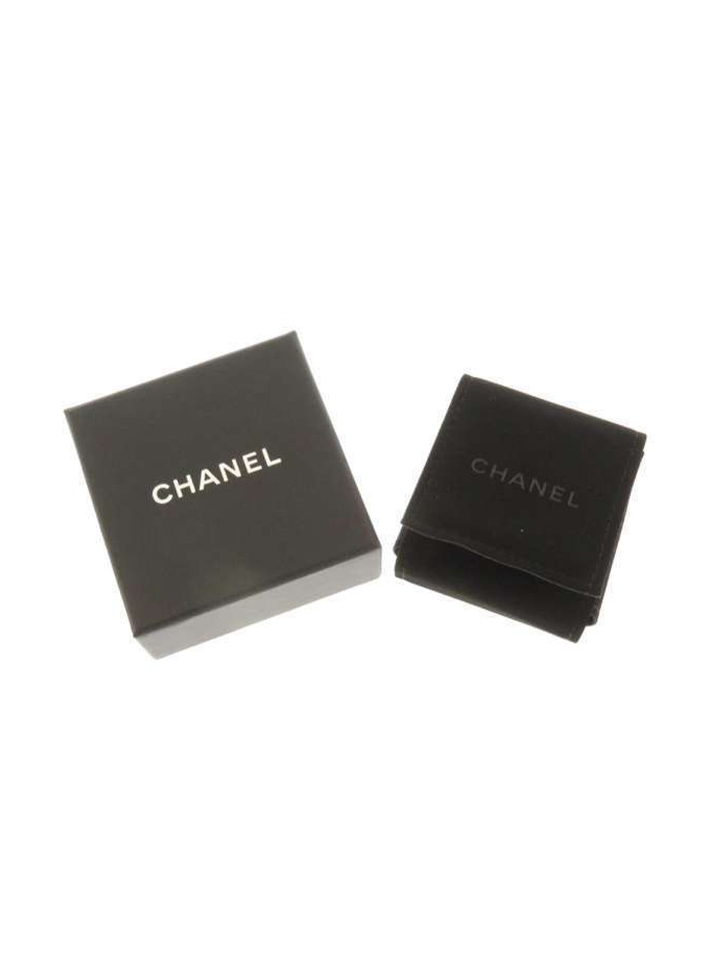 Chanel Star Silver Rhinestone Drop Earrings