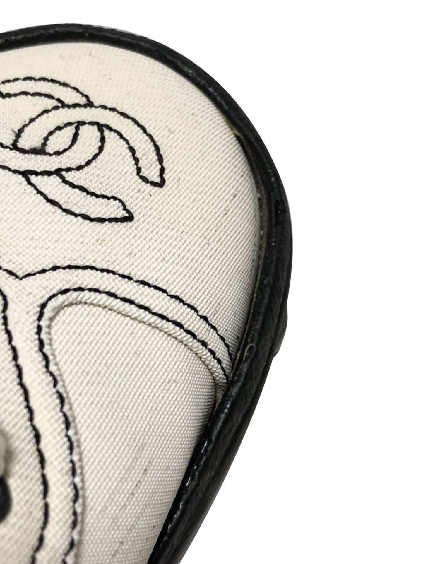 Chanel White Leather Platform Shoes