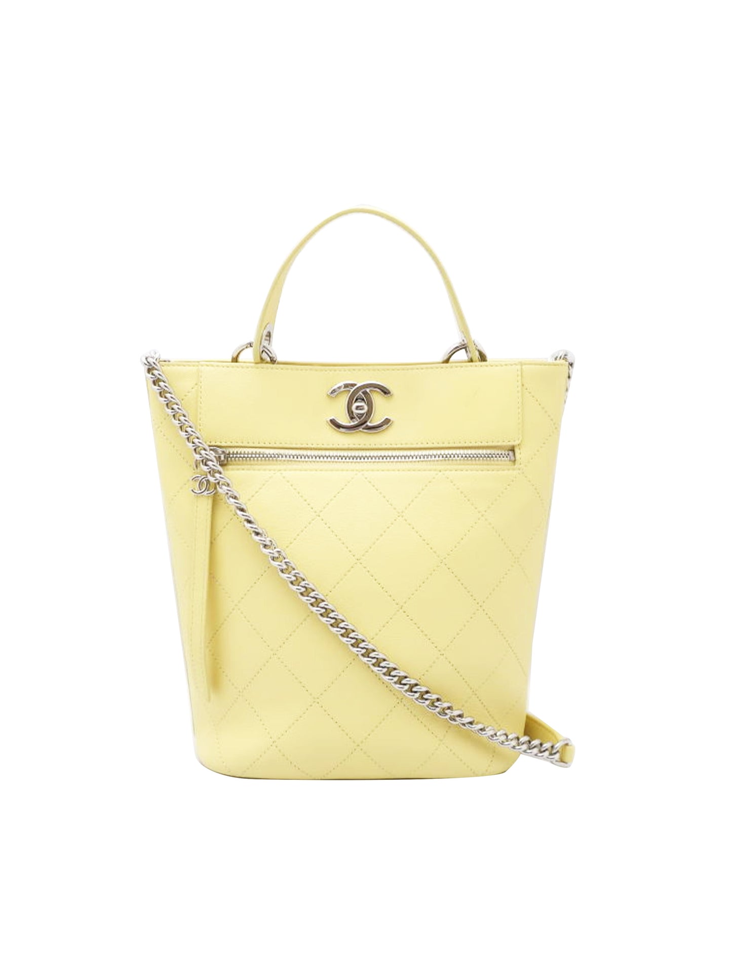 Chanel Yellow 2019 Calfskin Bucket Bag