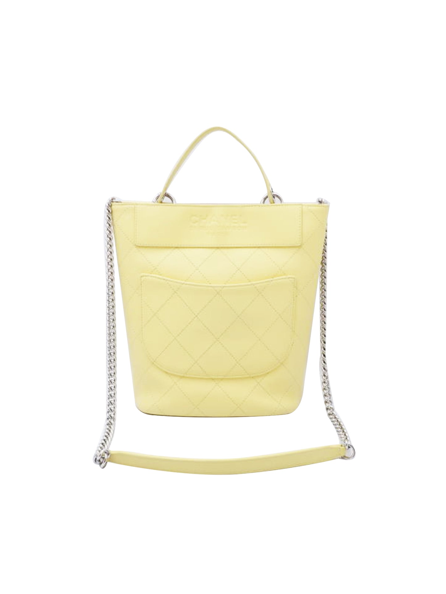 Chanel Yellow 2019 Calfskin Bucket Bag