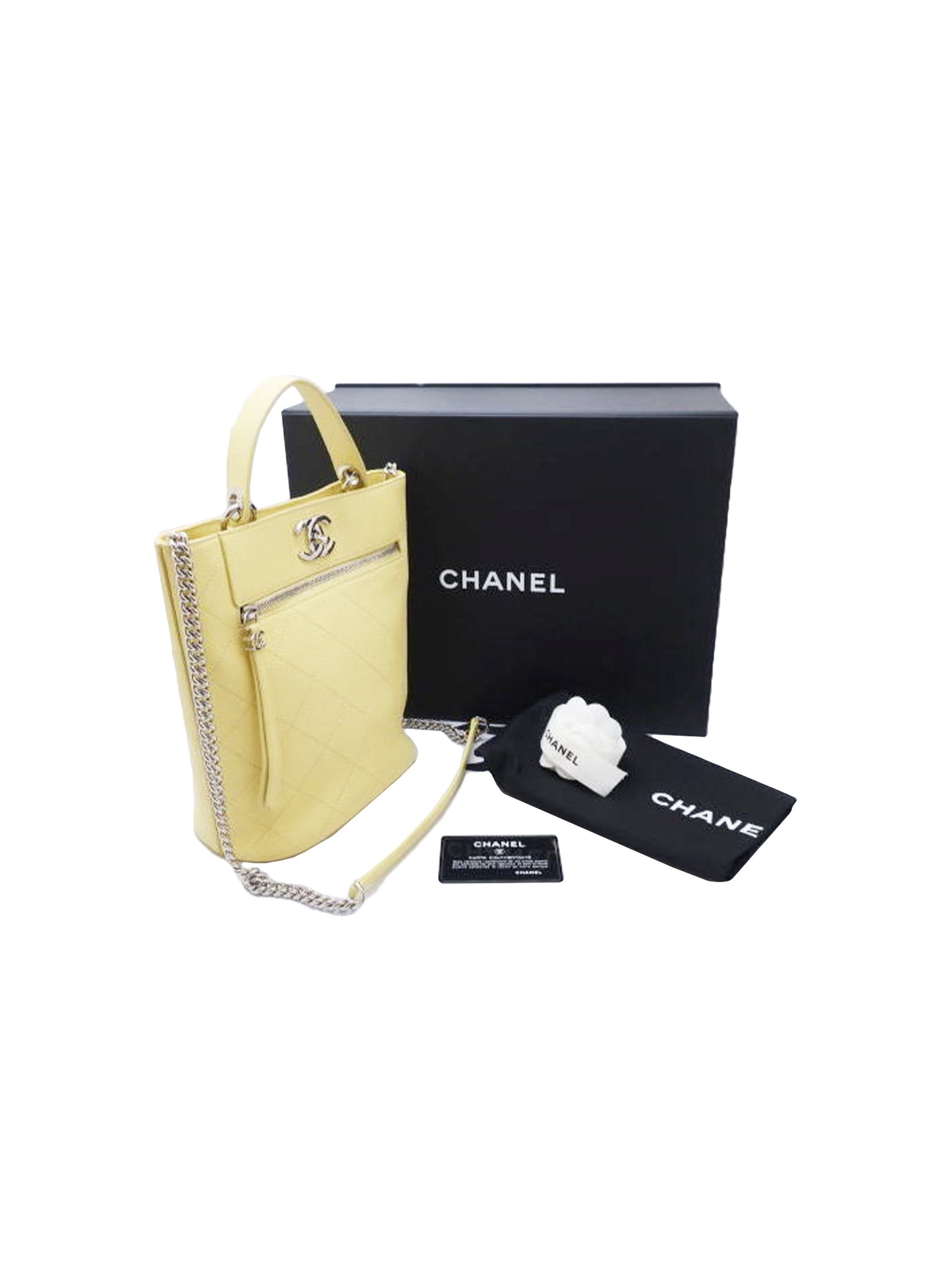 Chanel Yellow 2019 Calfskin Bucket Bag